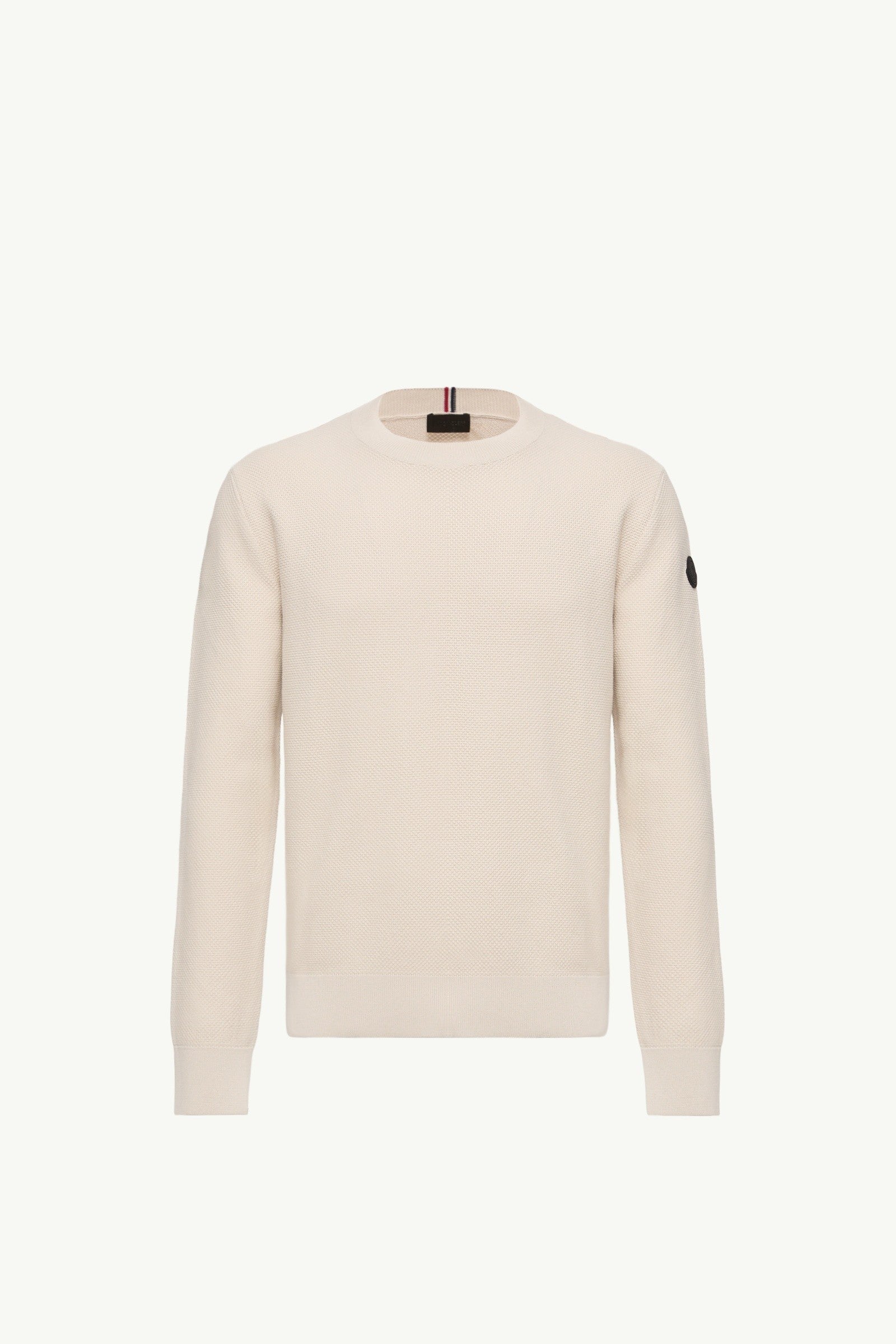 Moncler Cotton Knit Sweater White Ivory White Ivory