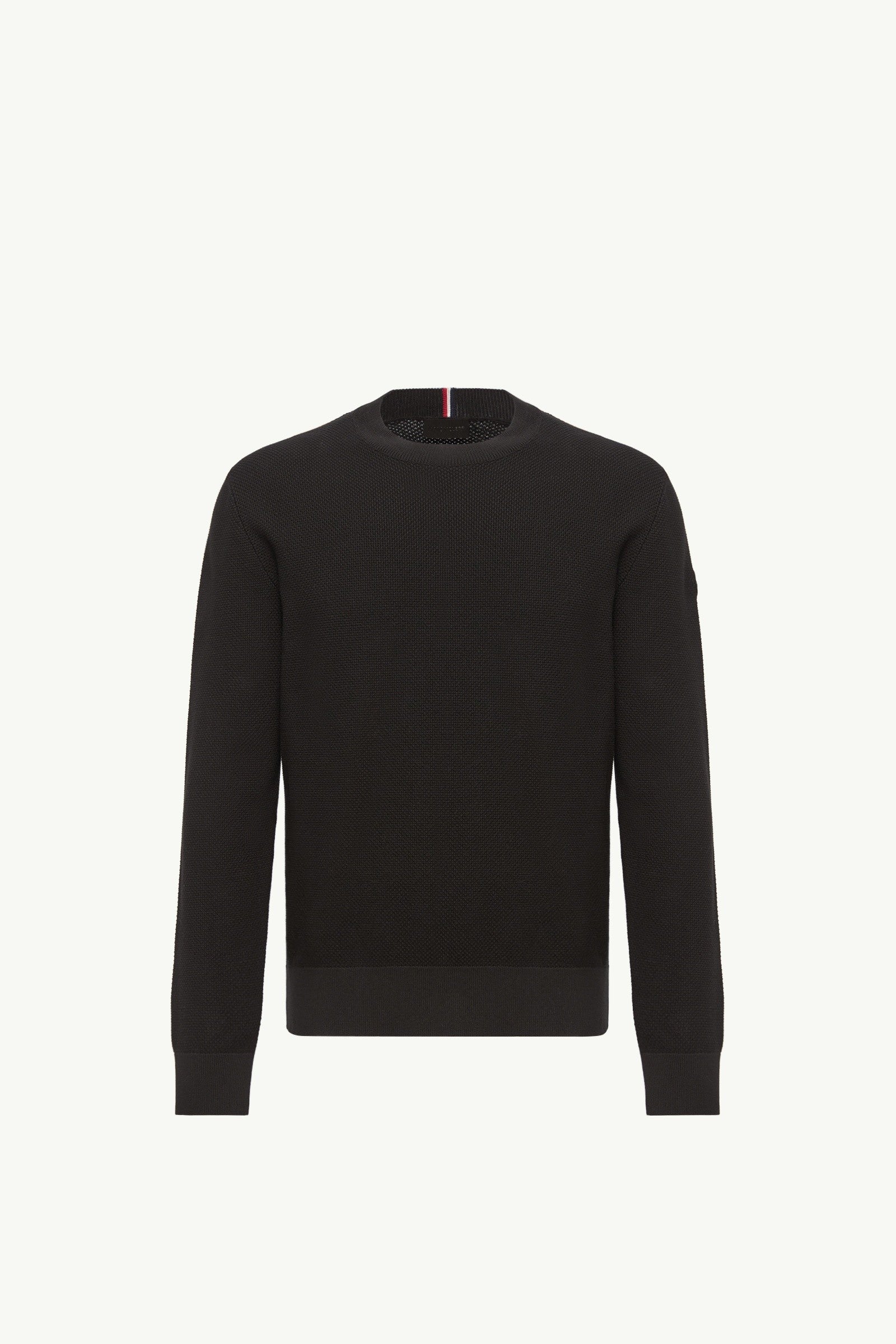 Moncler Cotton Knit Sweater Black Black