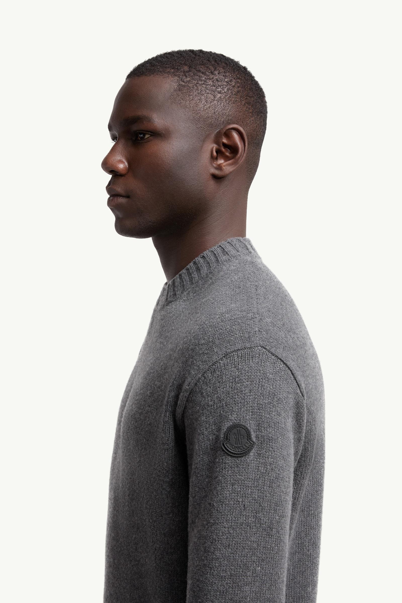 Moncler Wool & Cashmere Blend Sweater Dark Grey Dark Grey