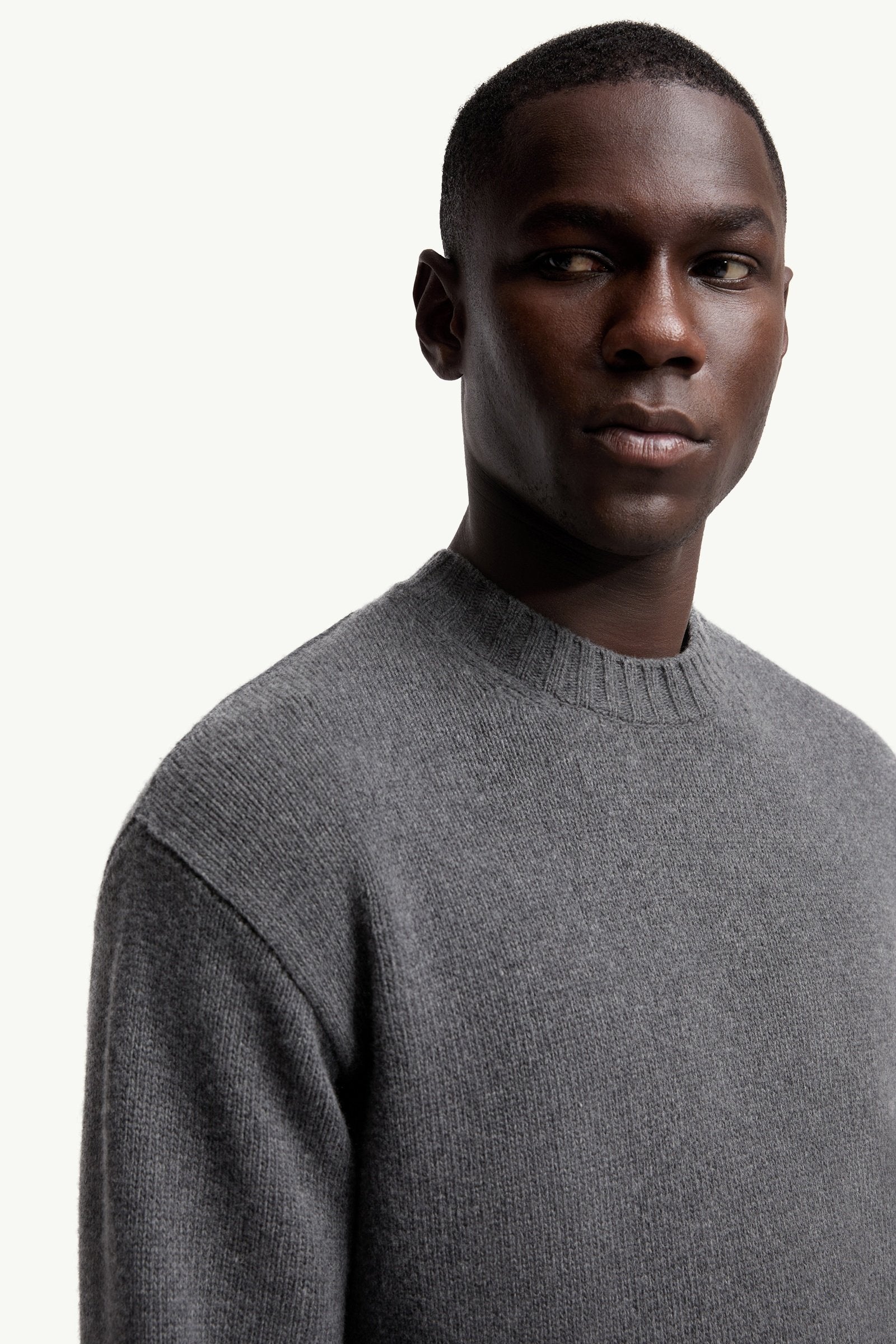 Moncler Wool & Cashmere Blend Sweater Dark Grey Dark Grey