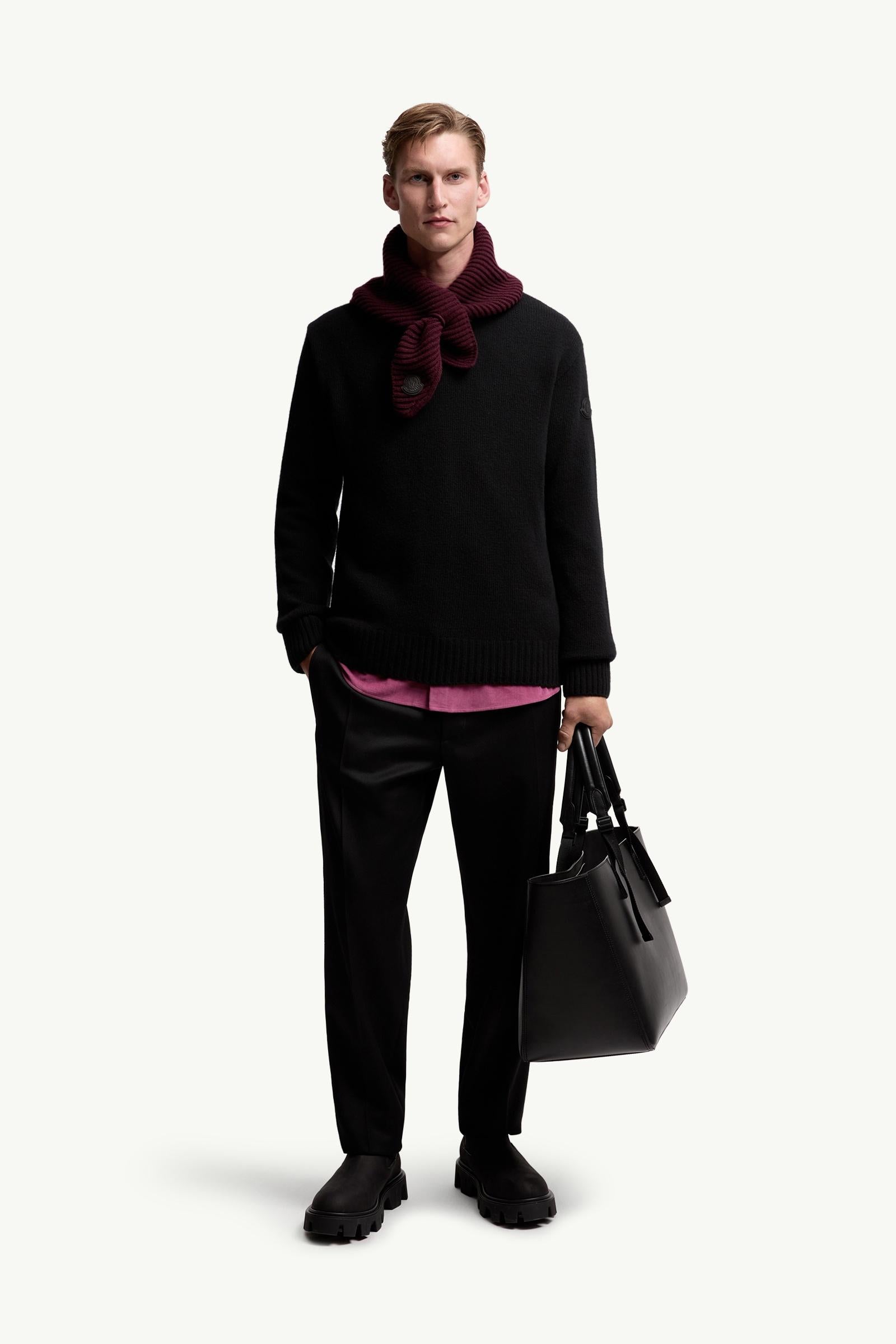 Moncler Wool & Cashmere Blend Sweater Black Black