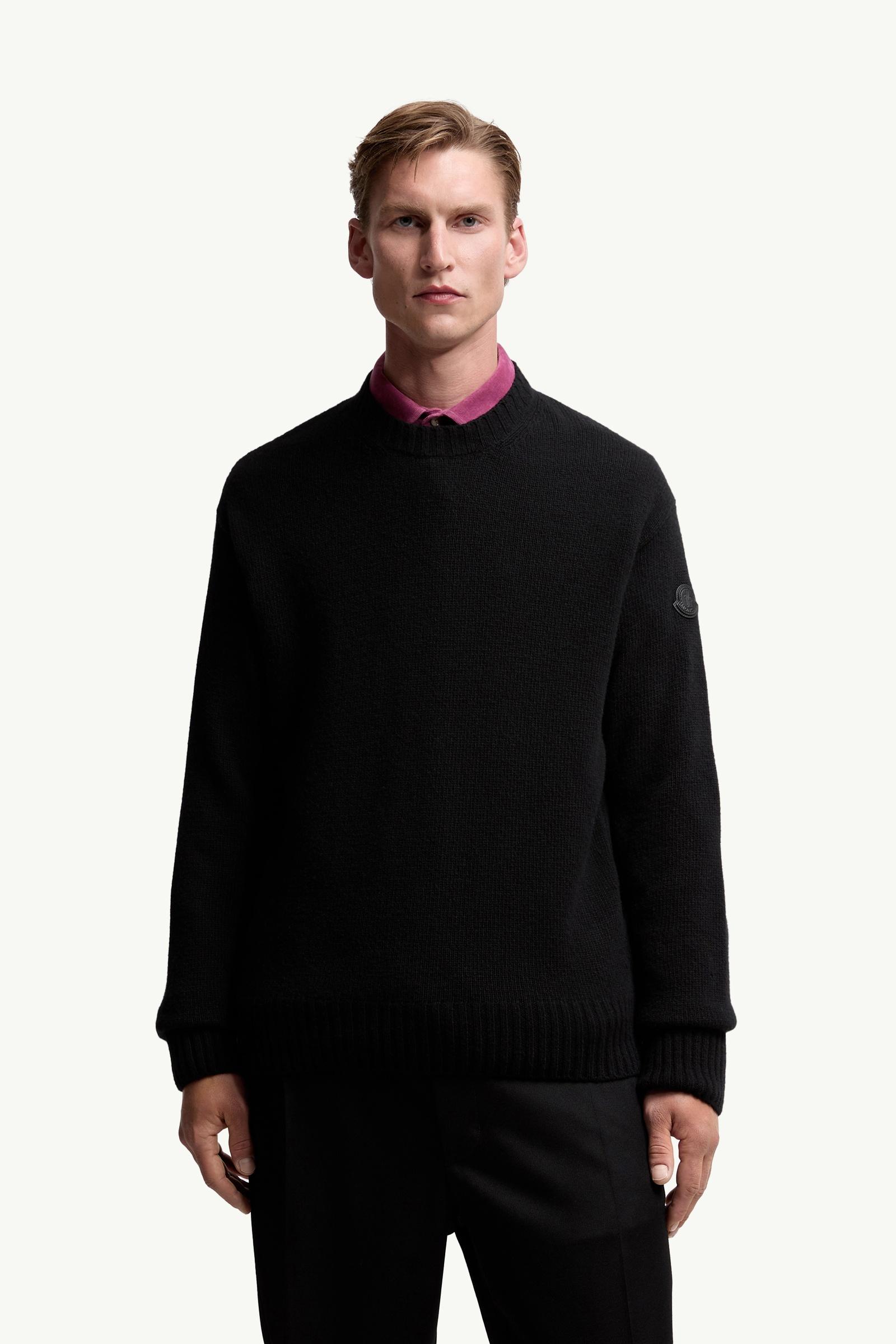 Moncler Wool & Cashmere Blend Sweater Black Black
