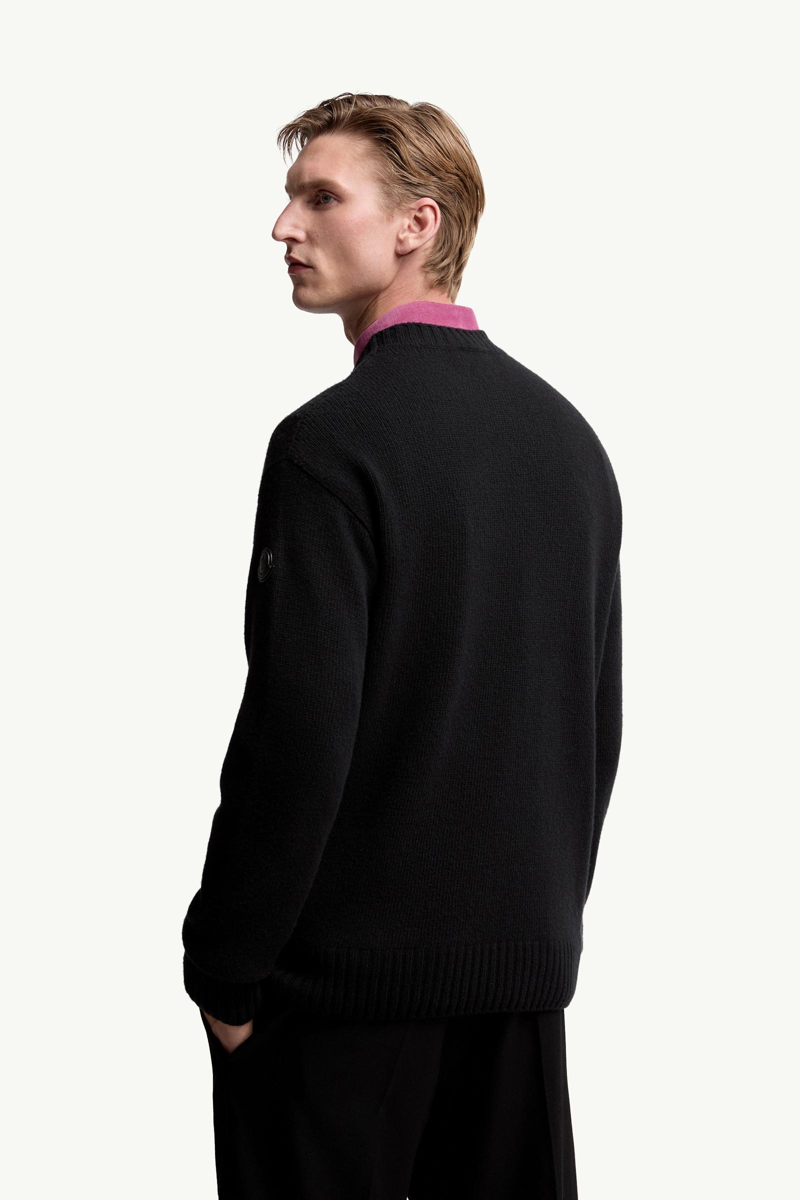 Moncler Wool & Cashmere Blend Sweater Black Black