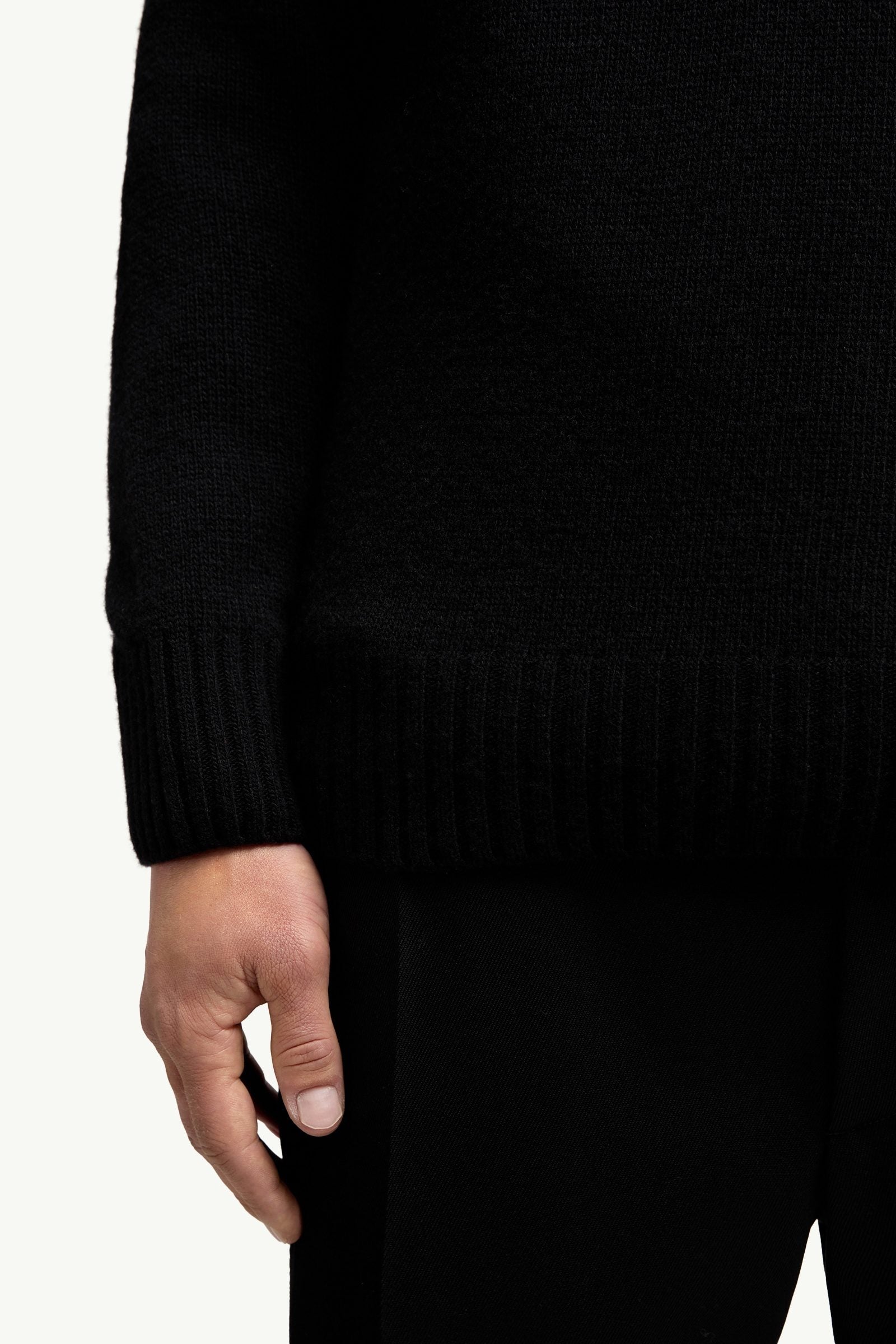 Moncler Wool & Cashmere Blend Sweater Black Black