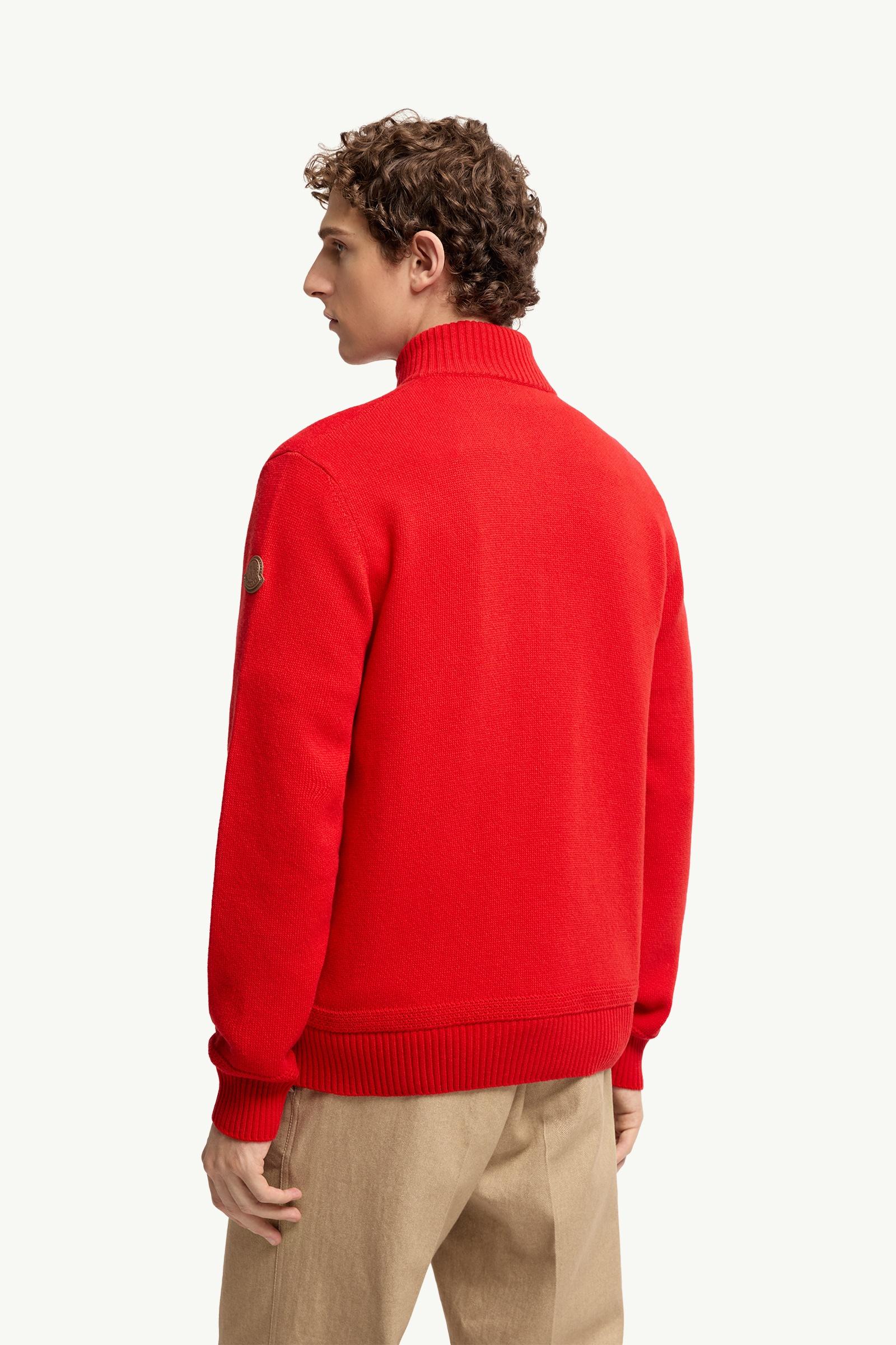 Moncler Wool & Cashmere Blend Turtleneck Sweater Red Red