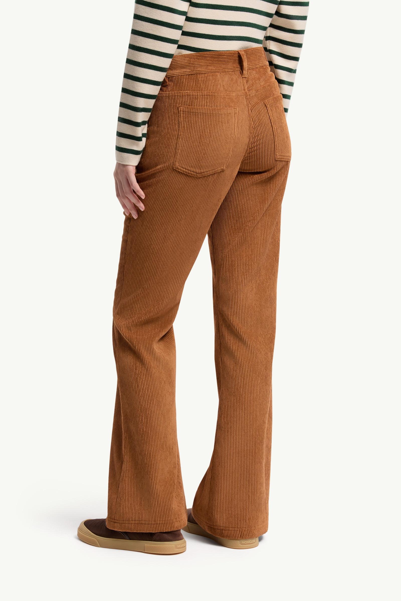 Moncler Corduroy Wide Leg Pants Camel Beige Camel Beige