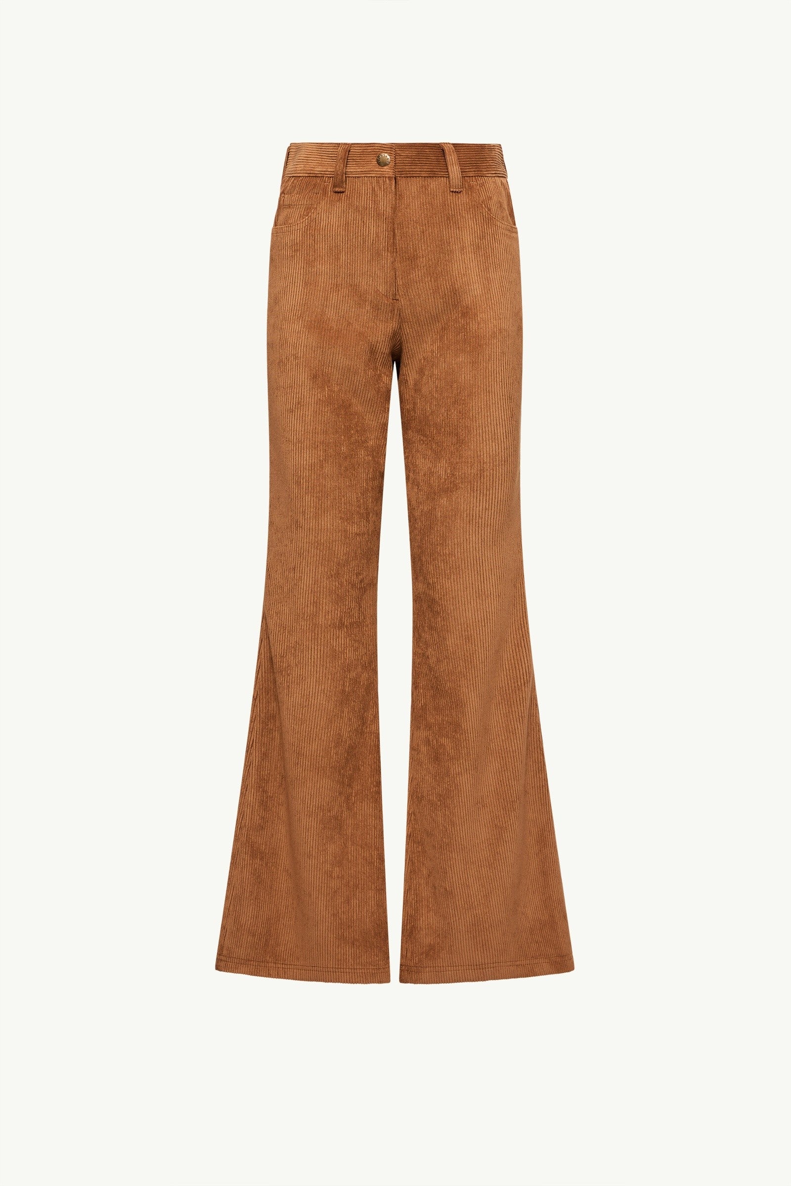 Moncler Corduroy Wide Leg Pants Camel Beige Camel Beige