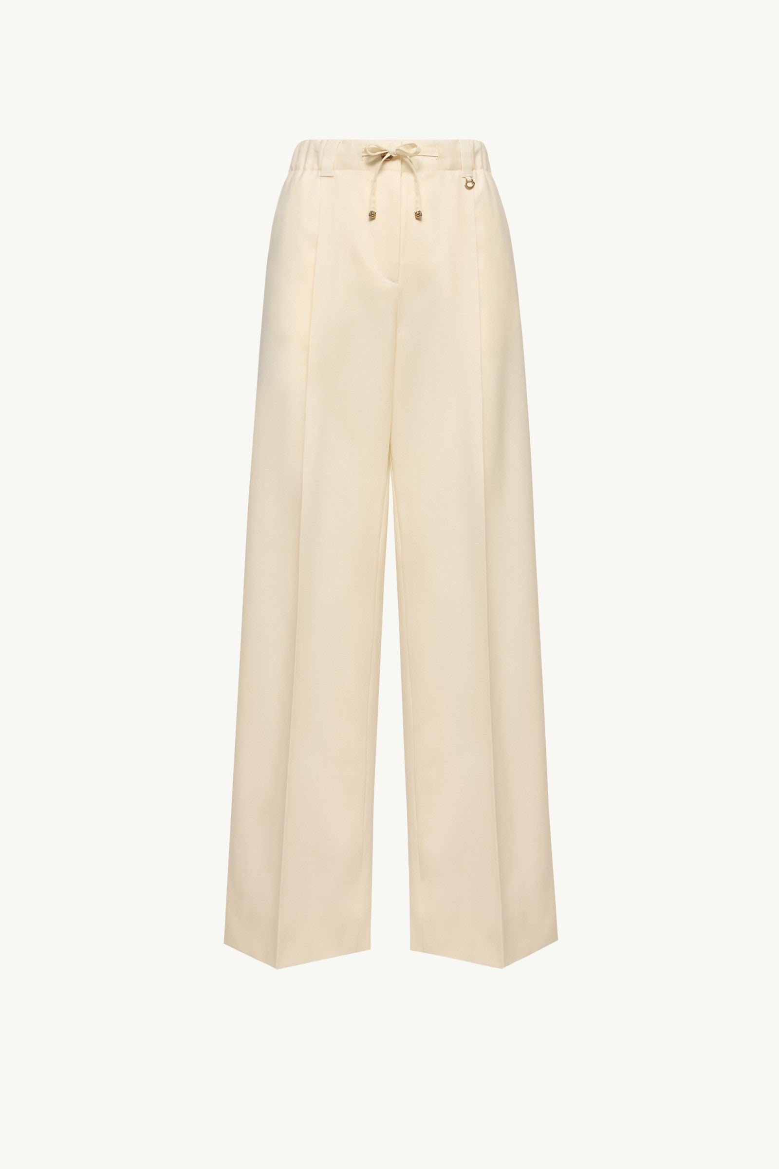 Moncler Wool Gabardine Tailored Pants White White