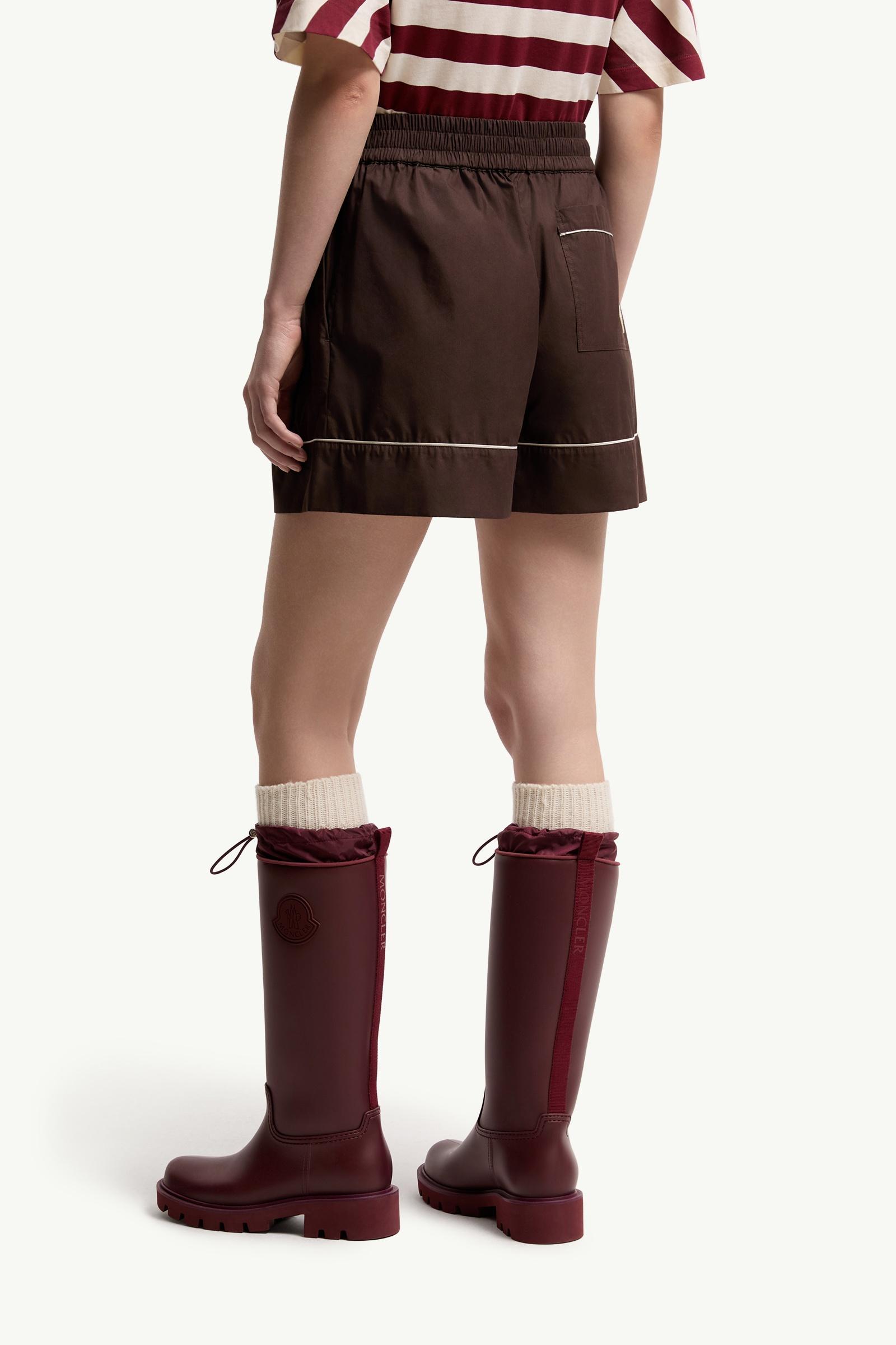 Moncler Tailored Cotton Blend Shorts Brown Brown