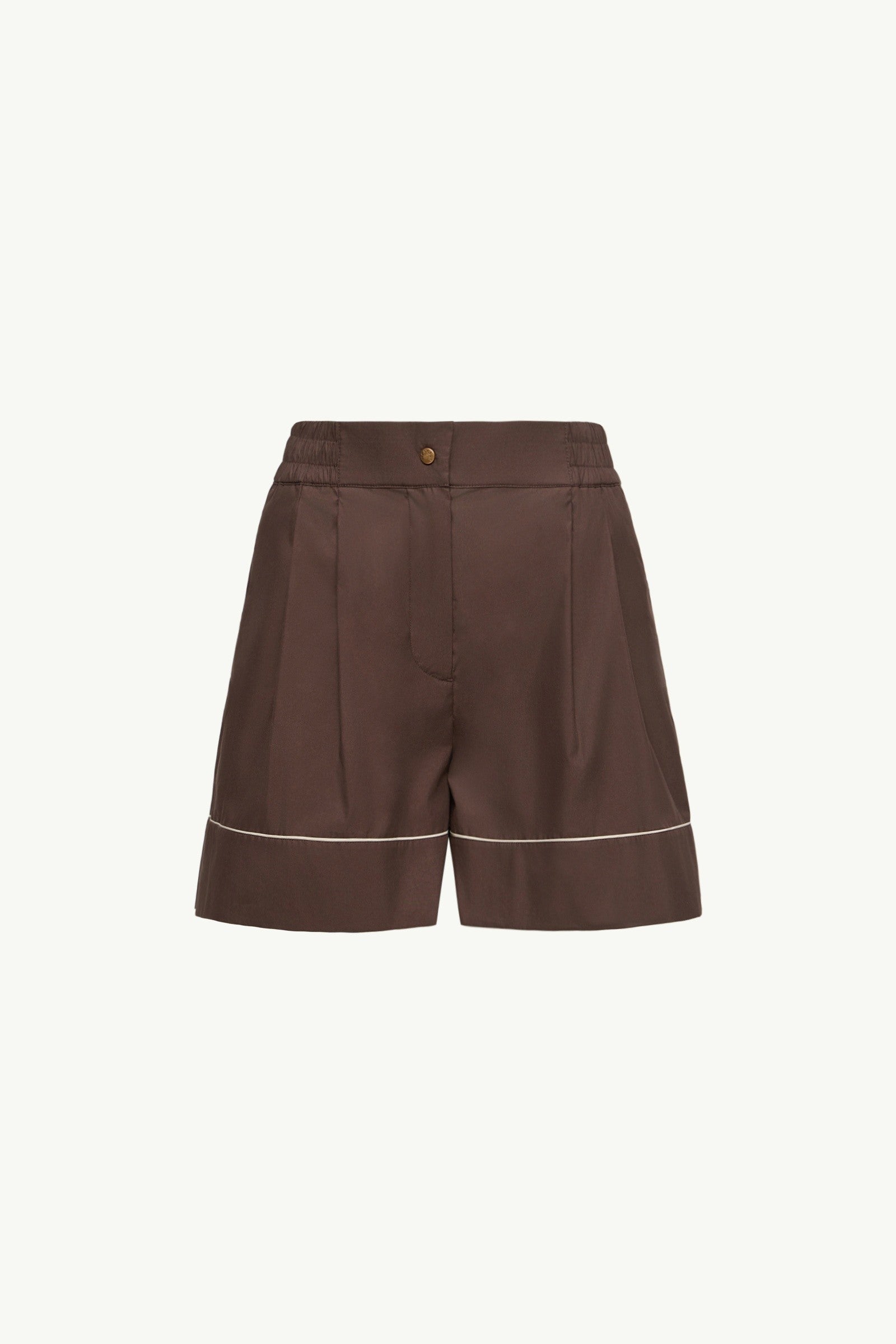Moncler Tailored Cotton Blend Shorts Brown Brown