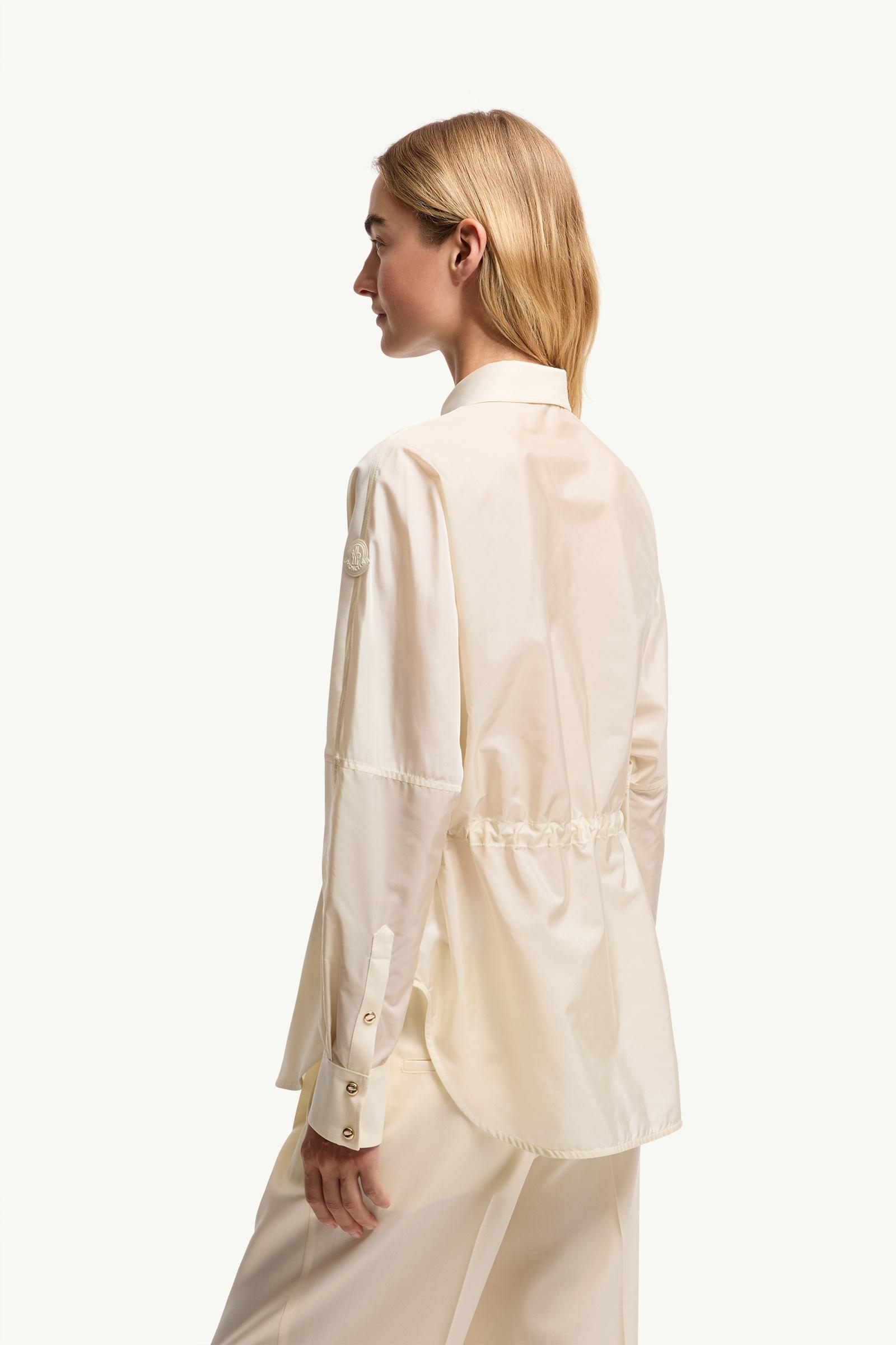 Moncler Wool Long Sleeve Shirt White Ivory White Ivory