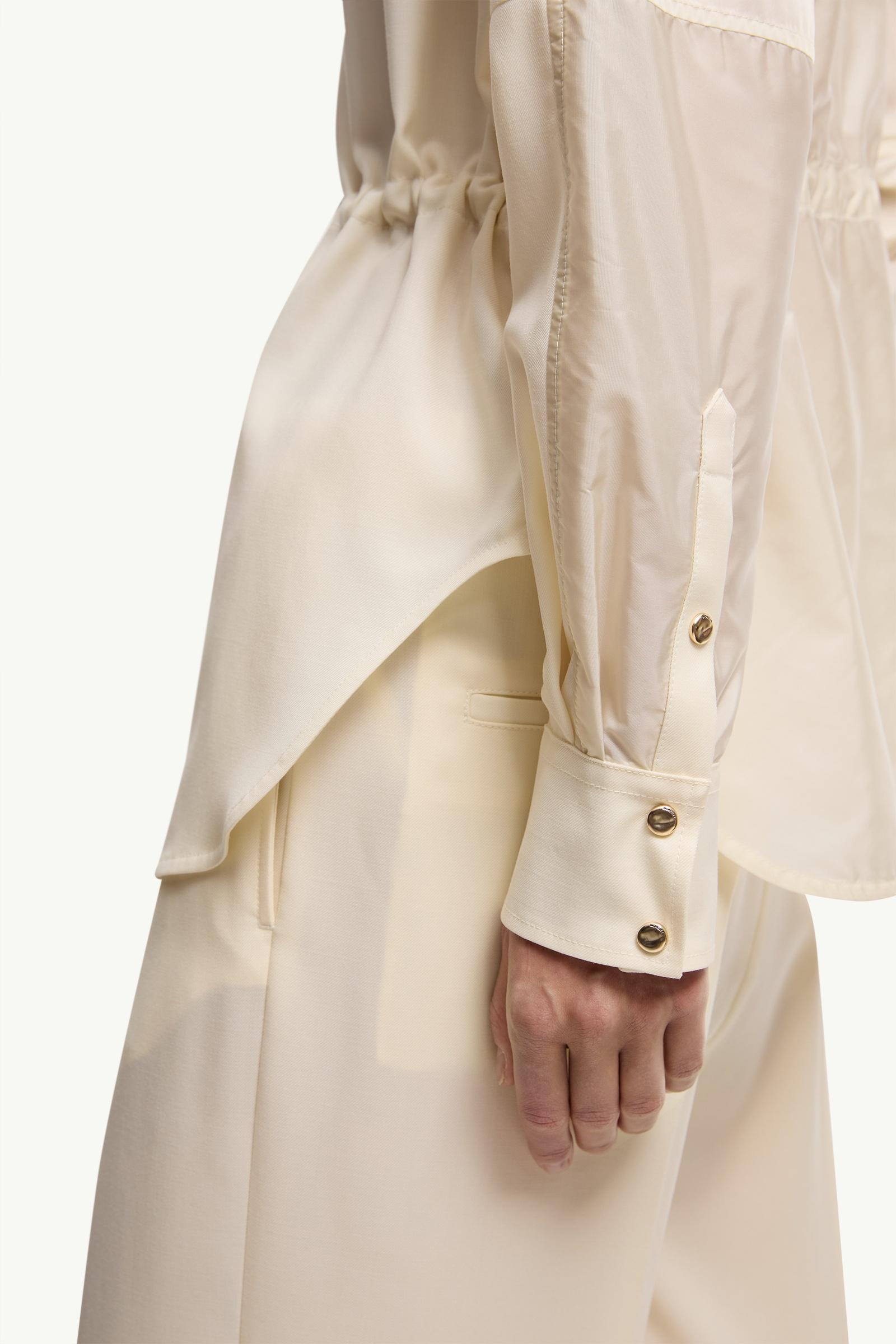 Moncler Wool Long Sleeve Shirt White Ivory White Ivory