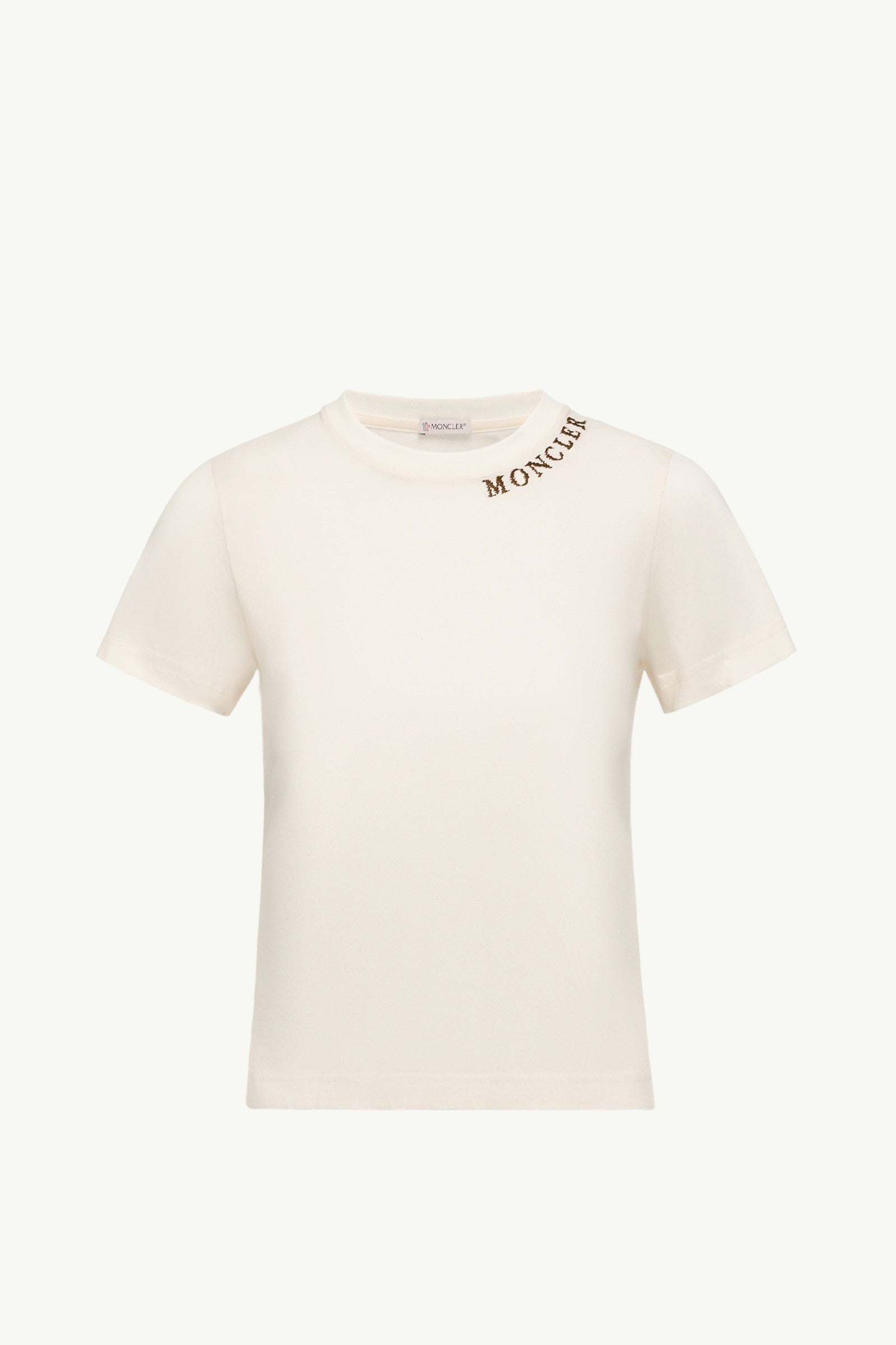 Moncler Sketch Logo Cotton T-Shirt White White