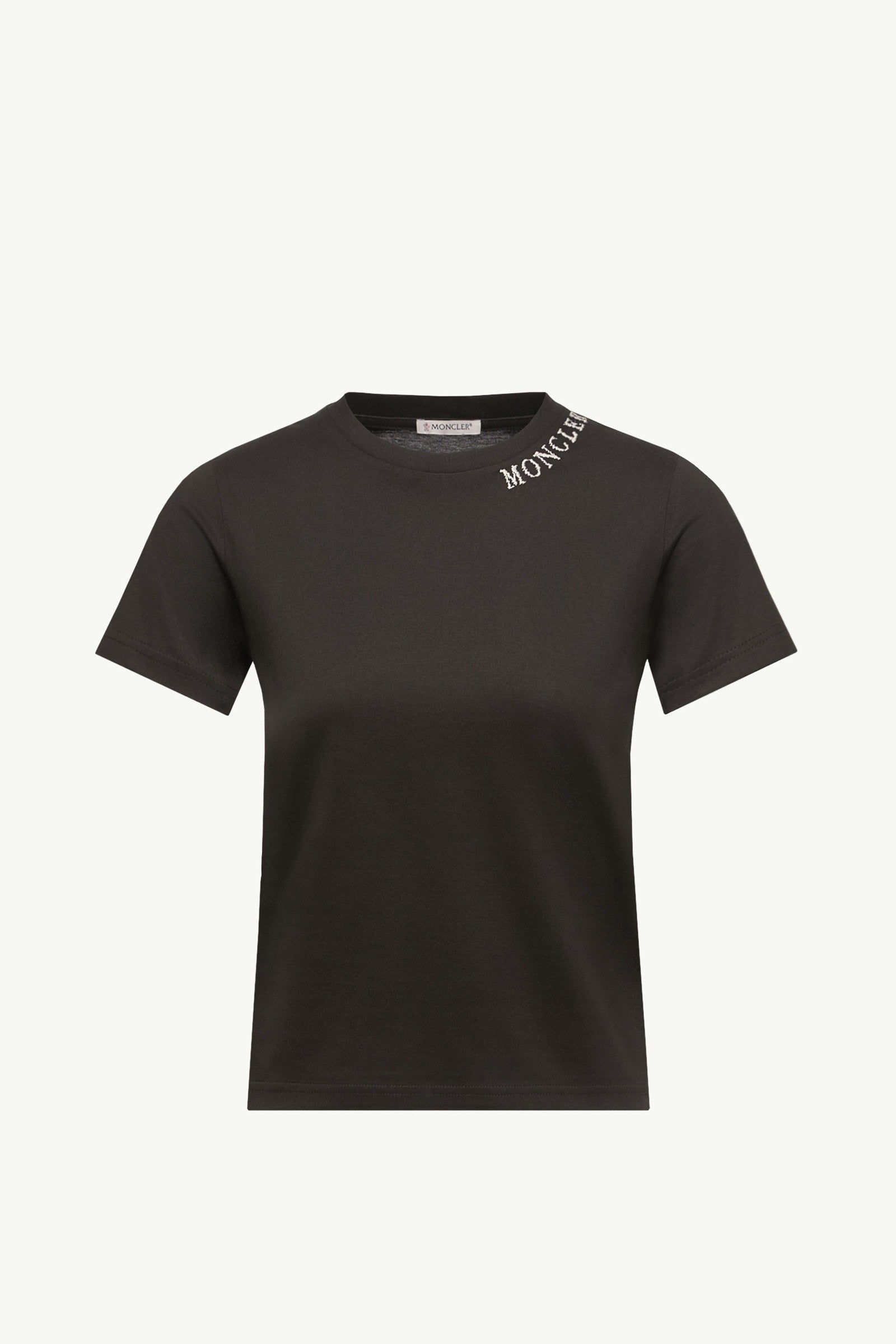 Moncler Sketch Logo Cotton T-Shirt Black Black