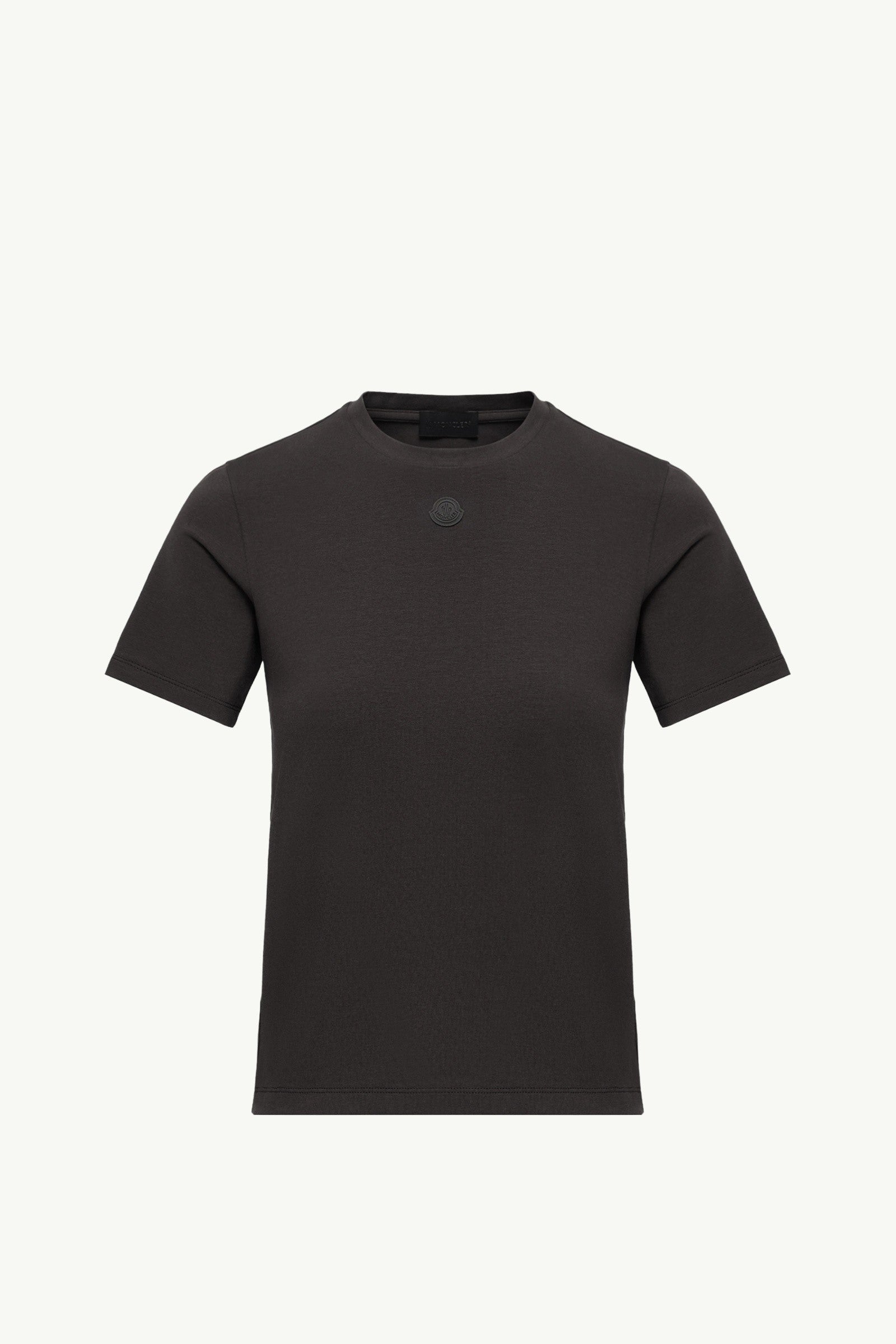 Moncler Logo Cotton Jersey T-Shirt Black Black