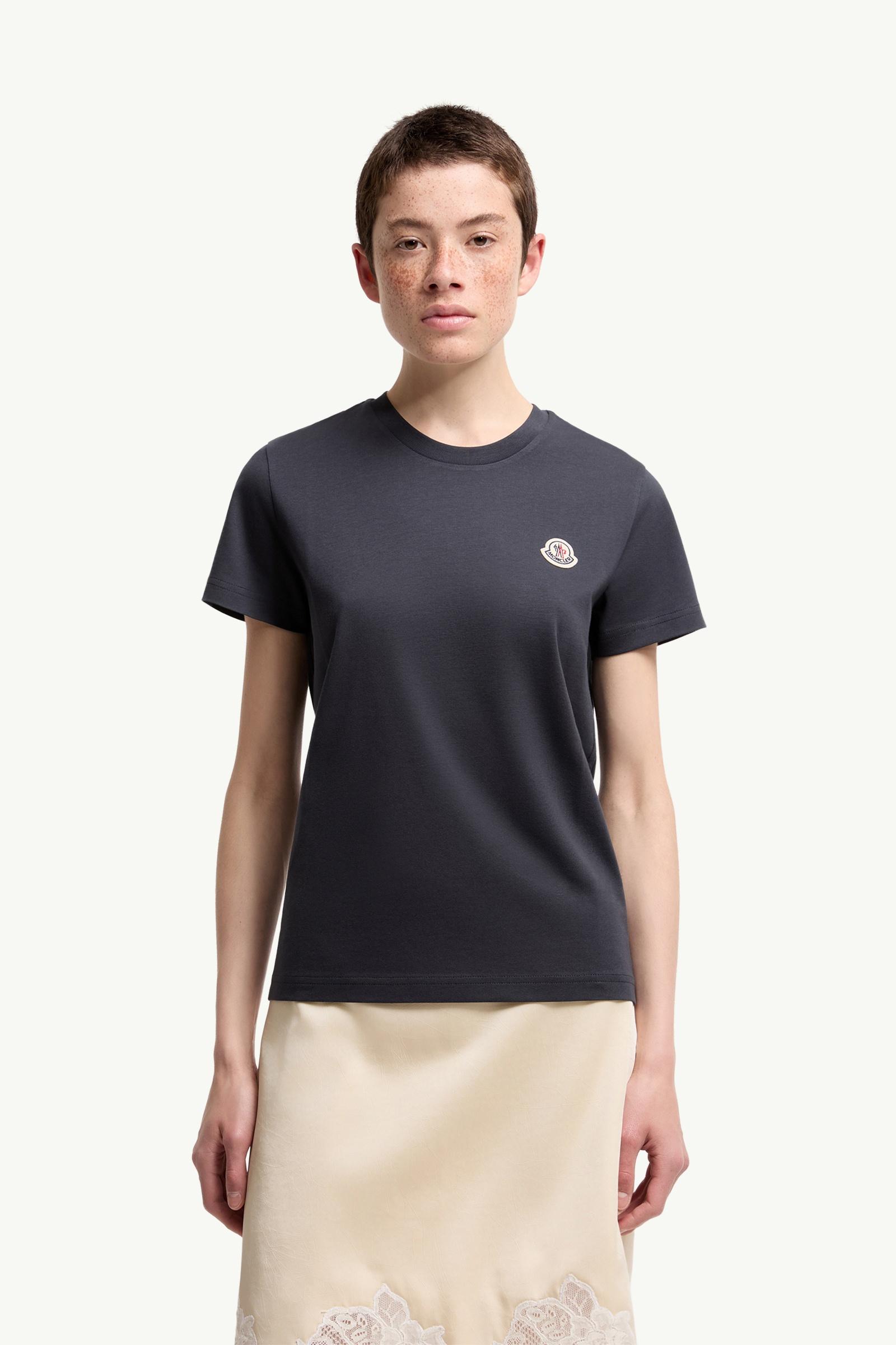 Moncler Logo Patch Cotton T-Shirt (Pack Of Three) Blue & White & Grey Blue & White & Grey