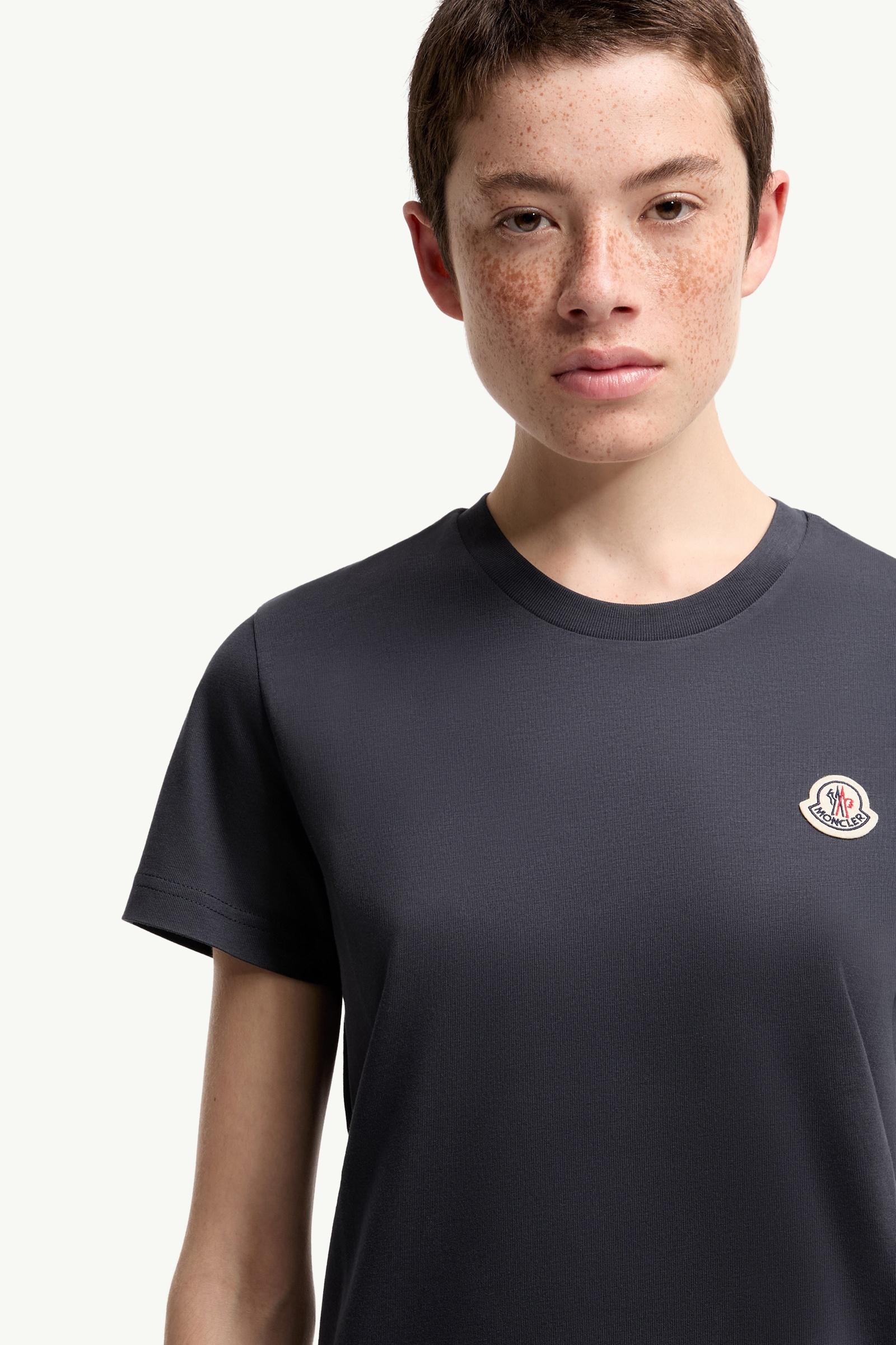 Moncler Logo Patch Cotton T-Shirt (Pack Of Three) Blue & White & Grey Blue & White & Grey