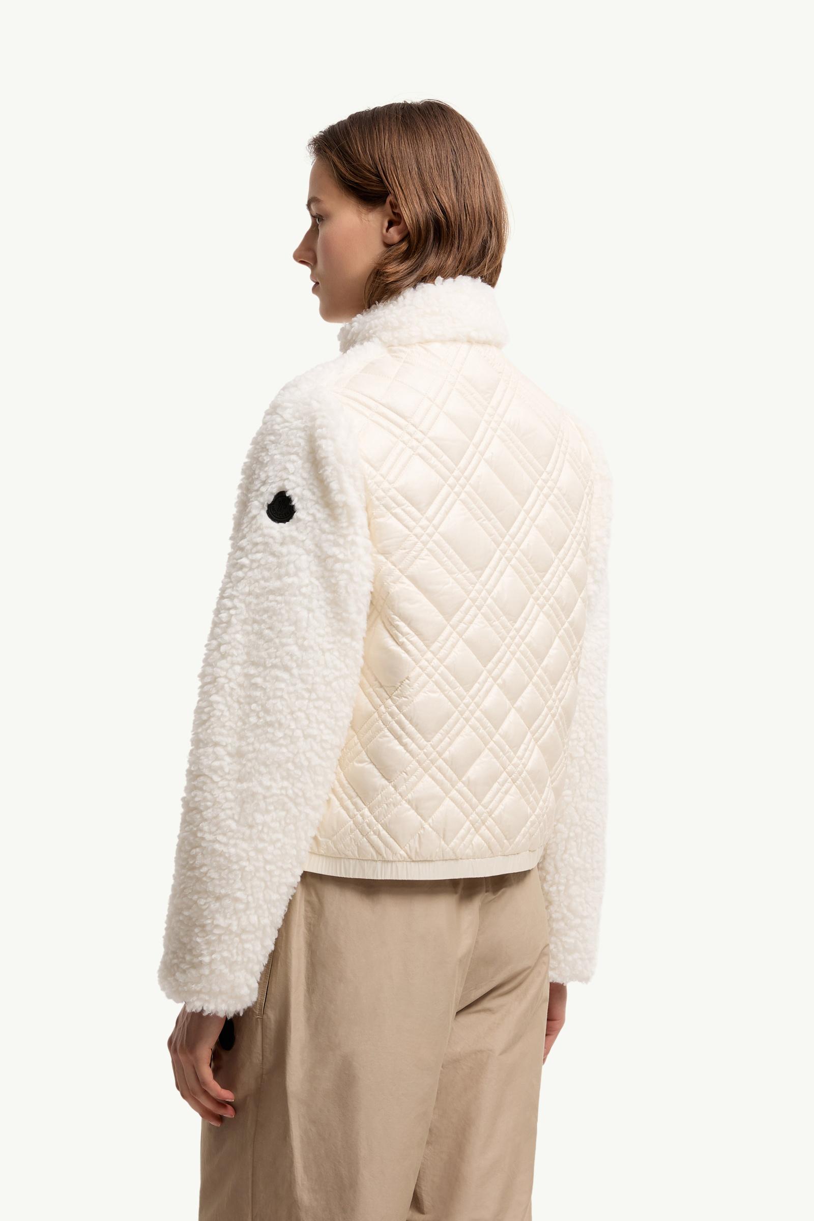 Moncler Diamond-Quilted Padded Cardigan White White