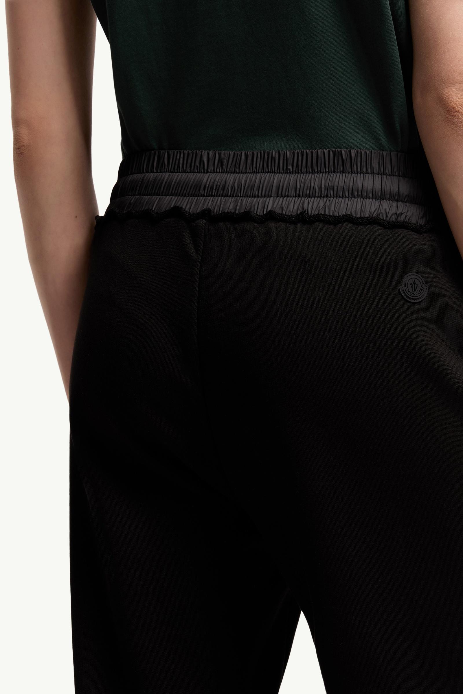 Moncler Logo Cotton Sweatpants Black Black