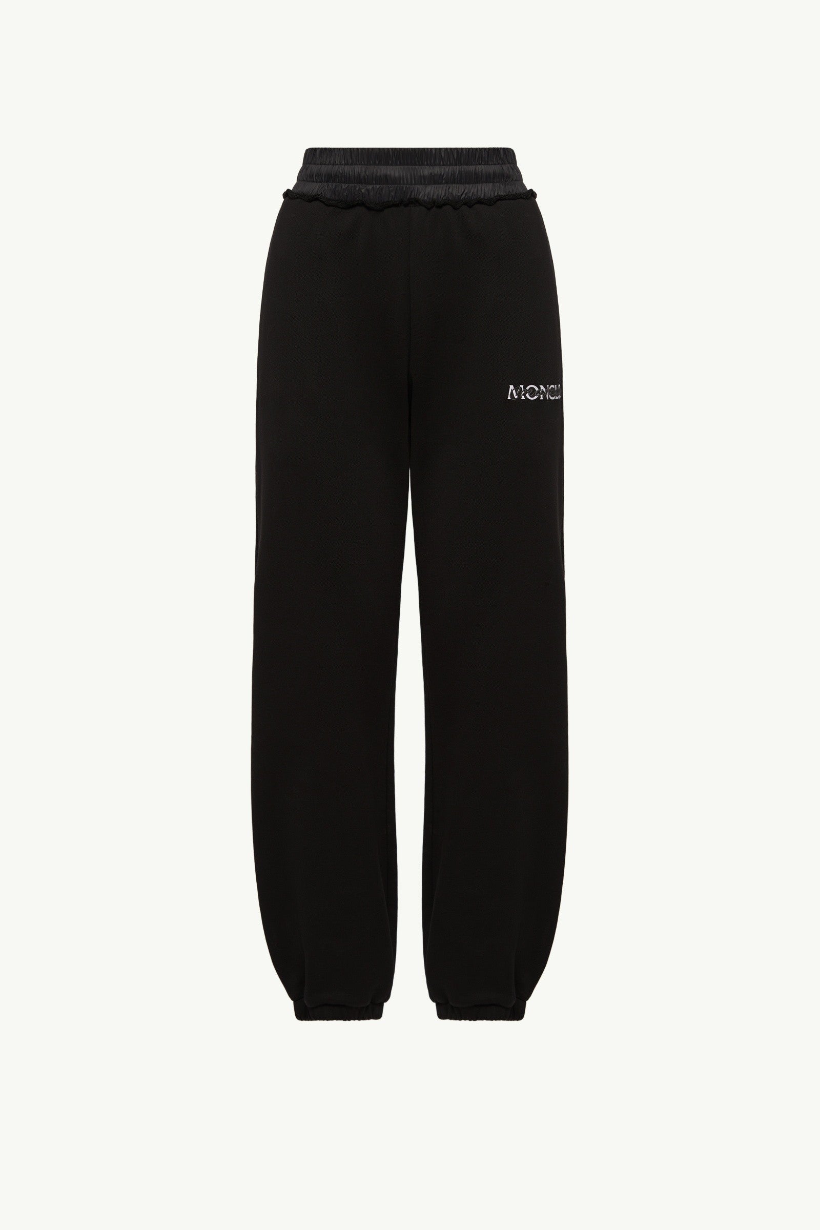 Moncler Logo Cotton Sweatpants Black Black