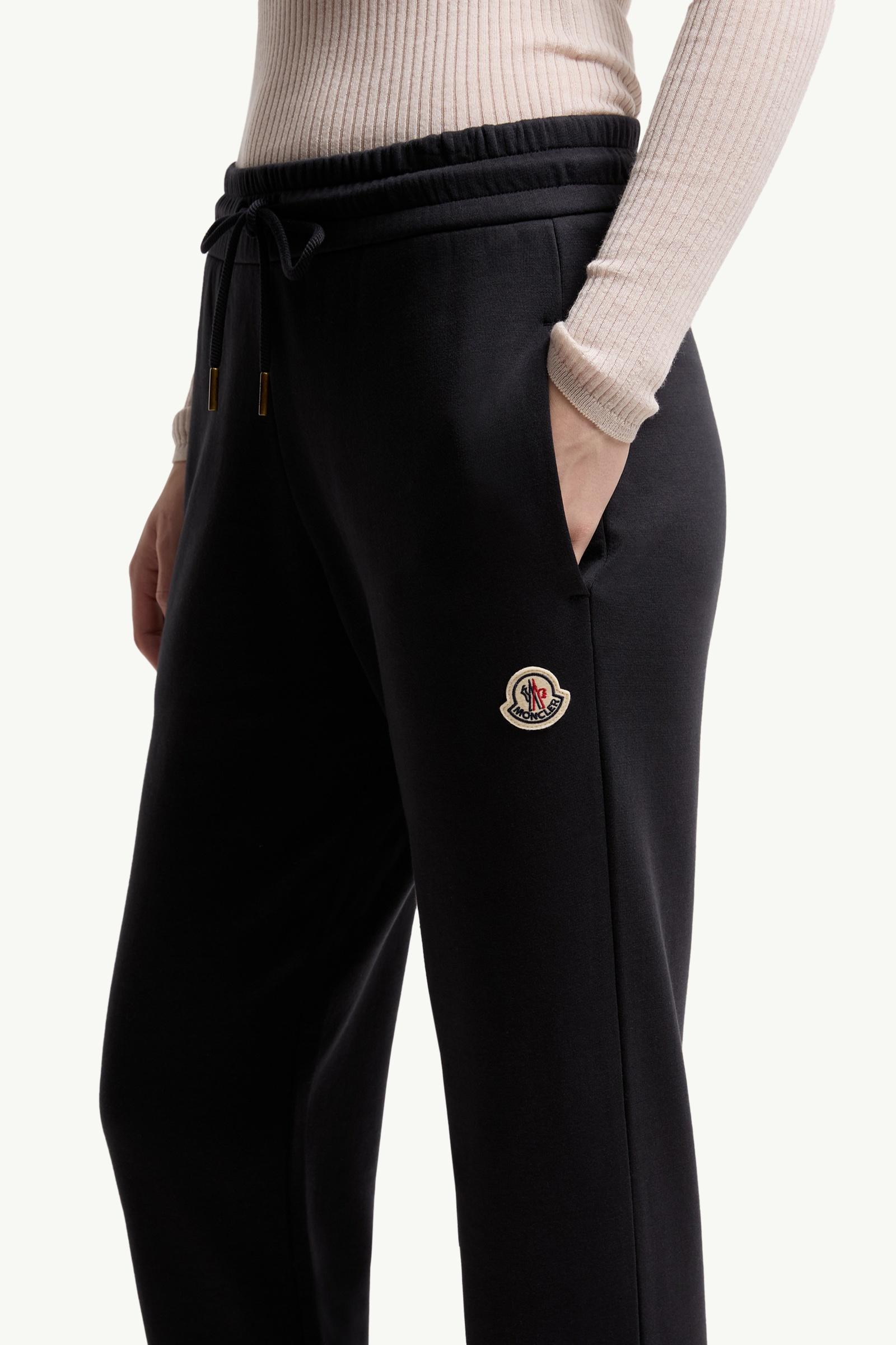 Moncler Logo Cotton Blend Fleece Sweatpants Dark Blue Dark Blue