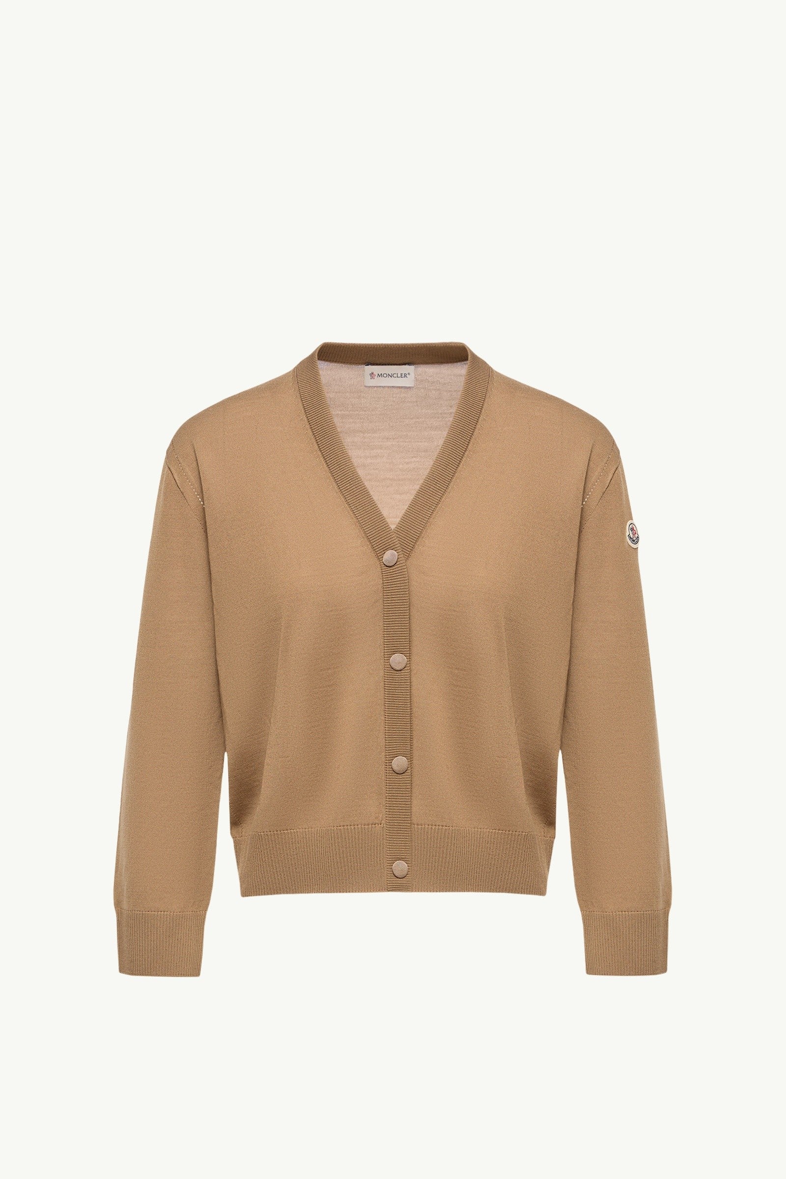 Moncler Wool Cardigan Beige Beige