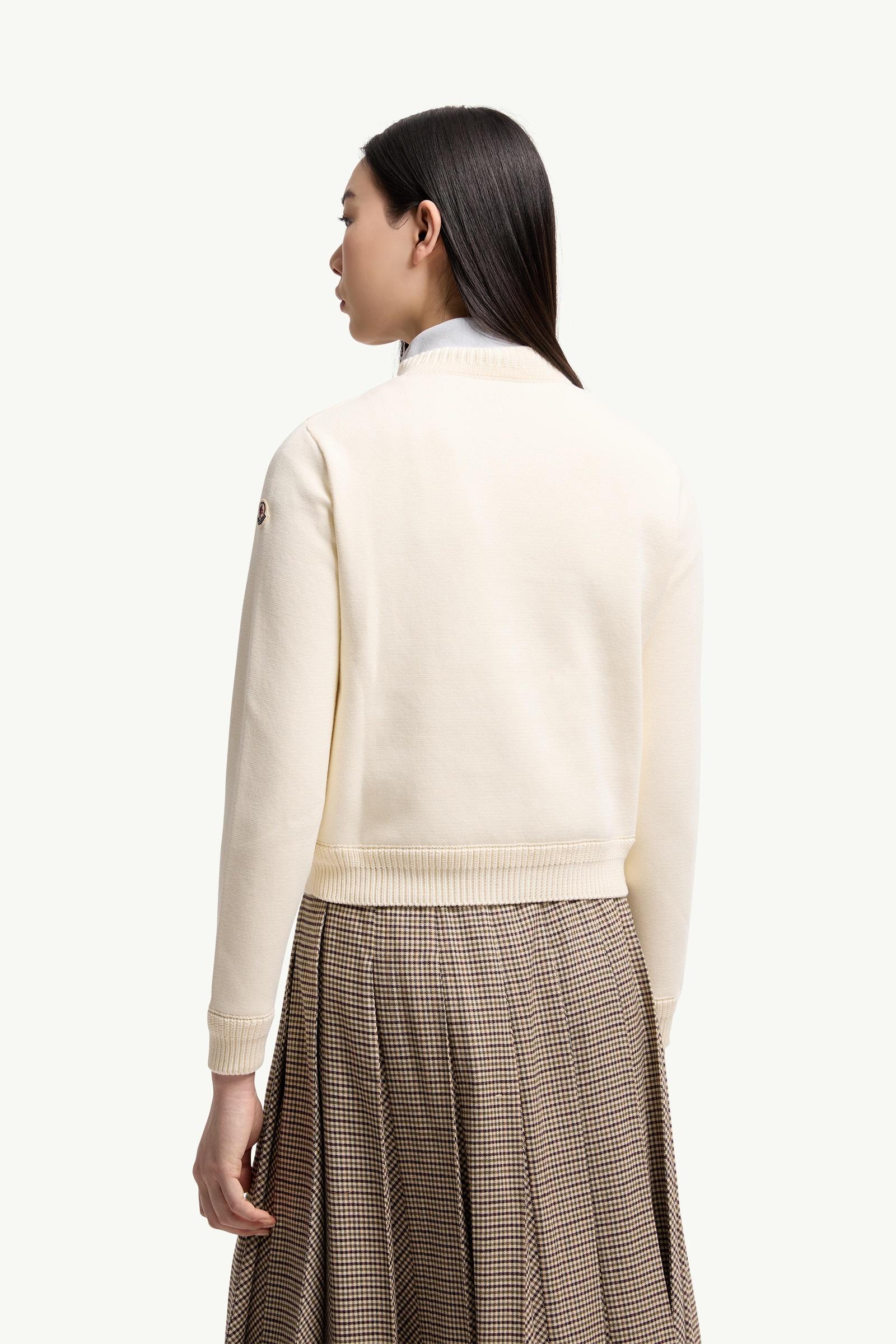 Moncler Cotton Padded Cardigan White White