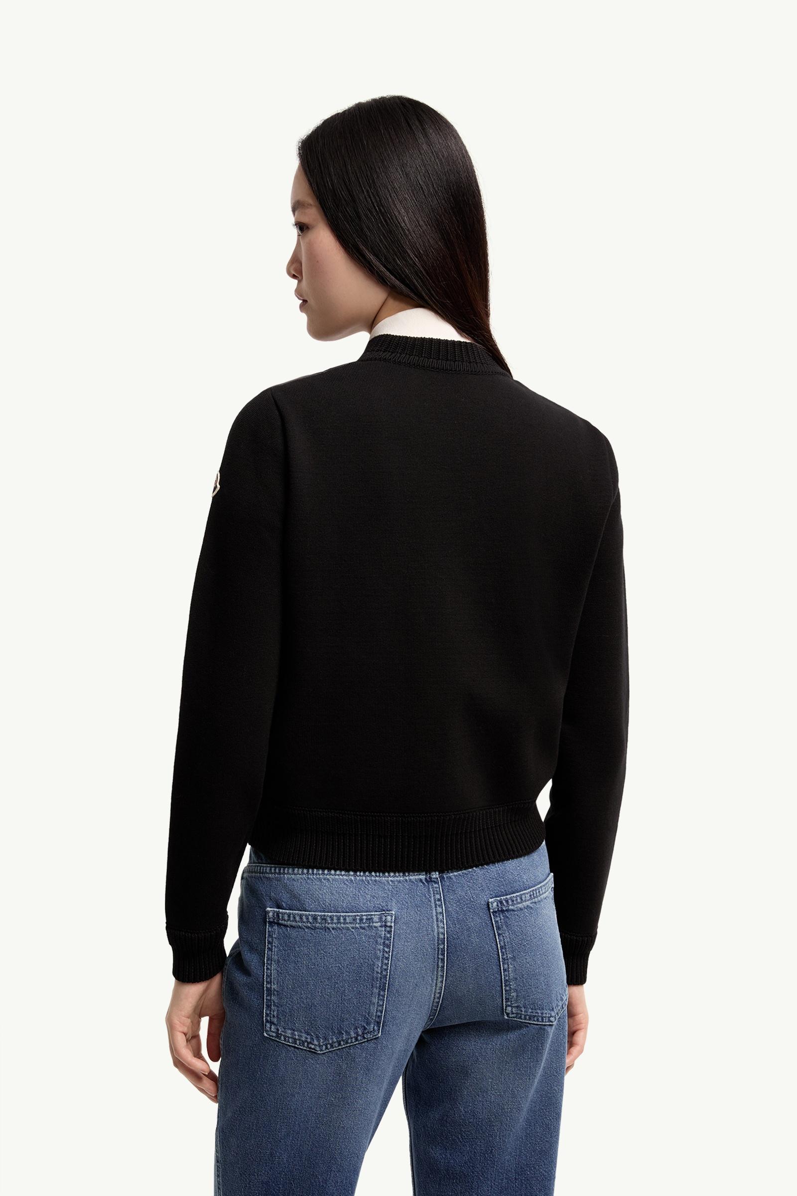 Moncler Cotton Padded Cardigan Black Black