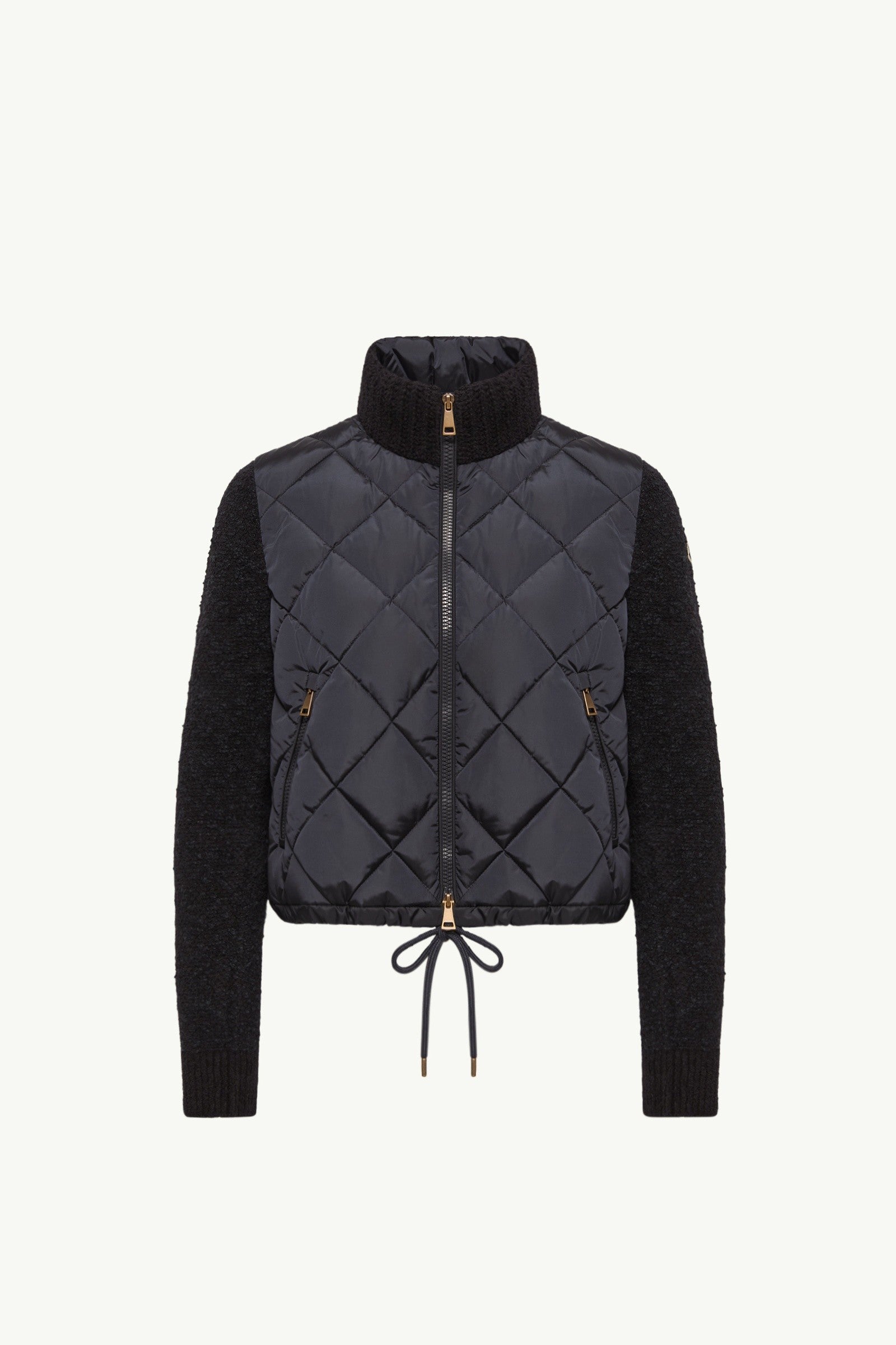 Moncler Cotton Blend Padded Zip-Up Cardigan Navy Blue Navy Blue