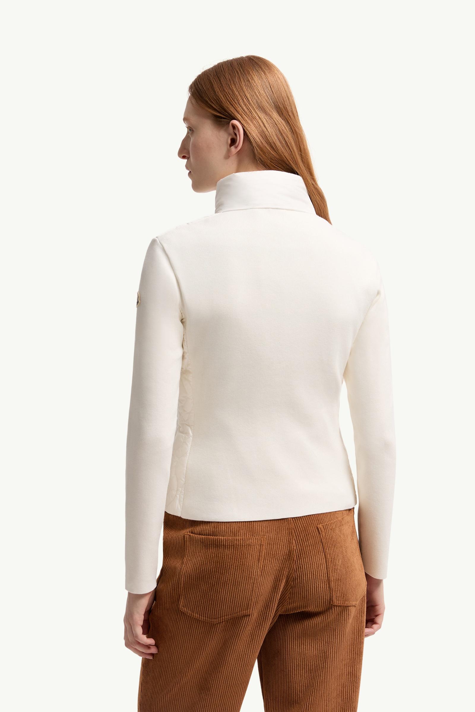 Moncler Cotton Padded Zip-Up Cardigan White White