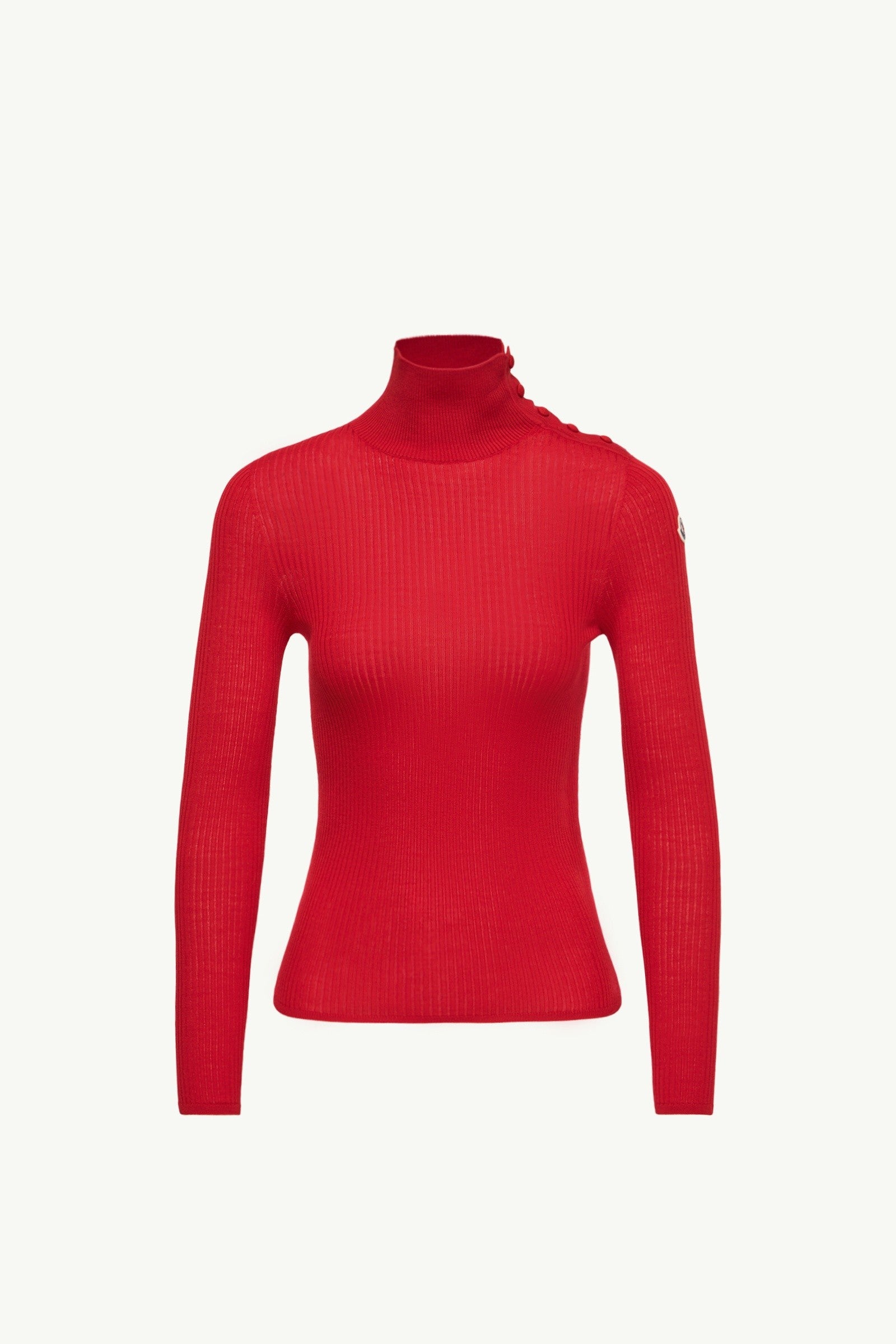 Moncler Textured Wool Sweater Red Red
