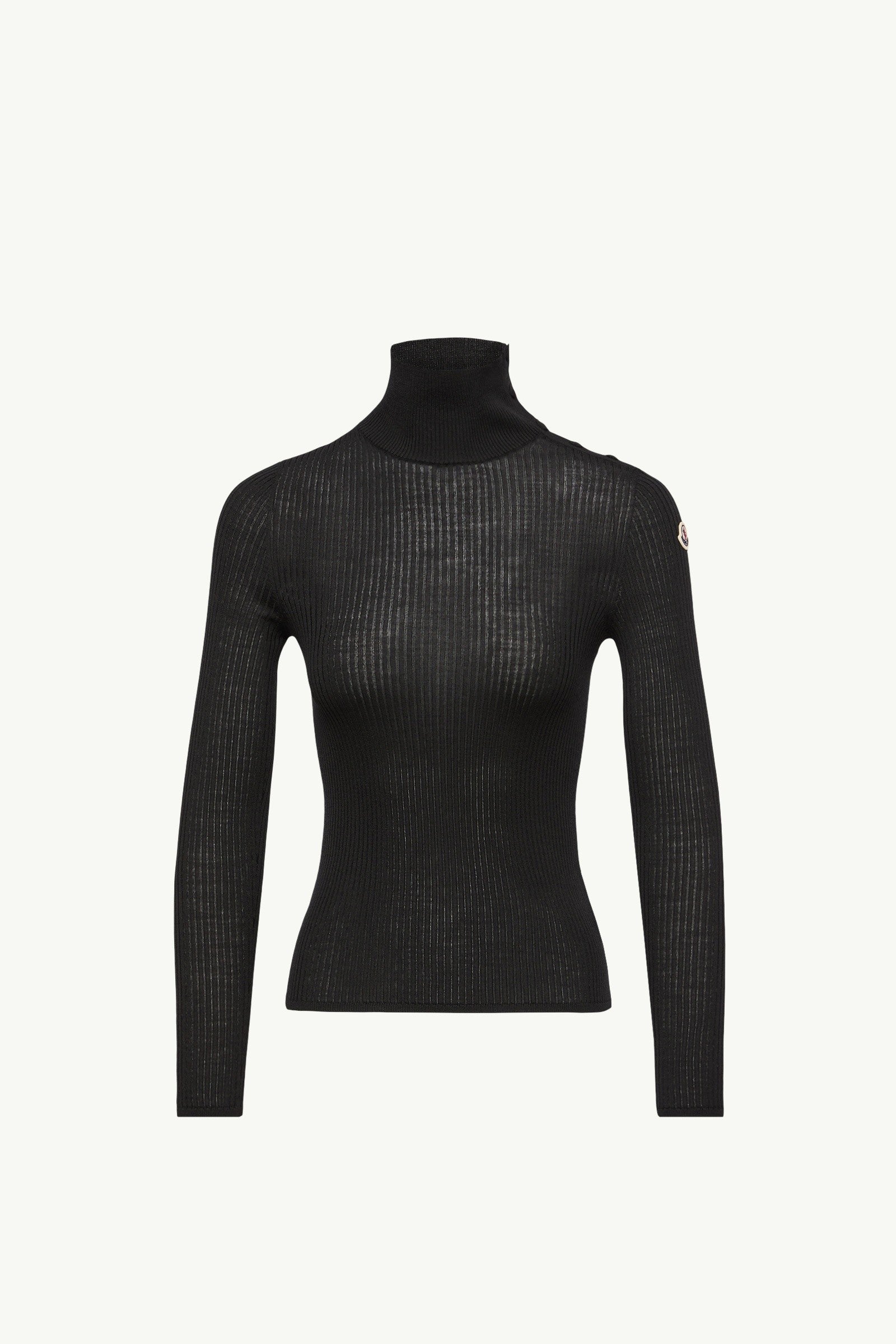 Moncler Textured Wool Sweater Black Black