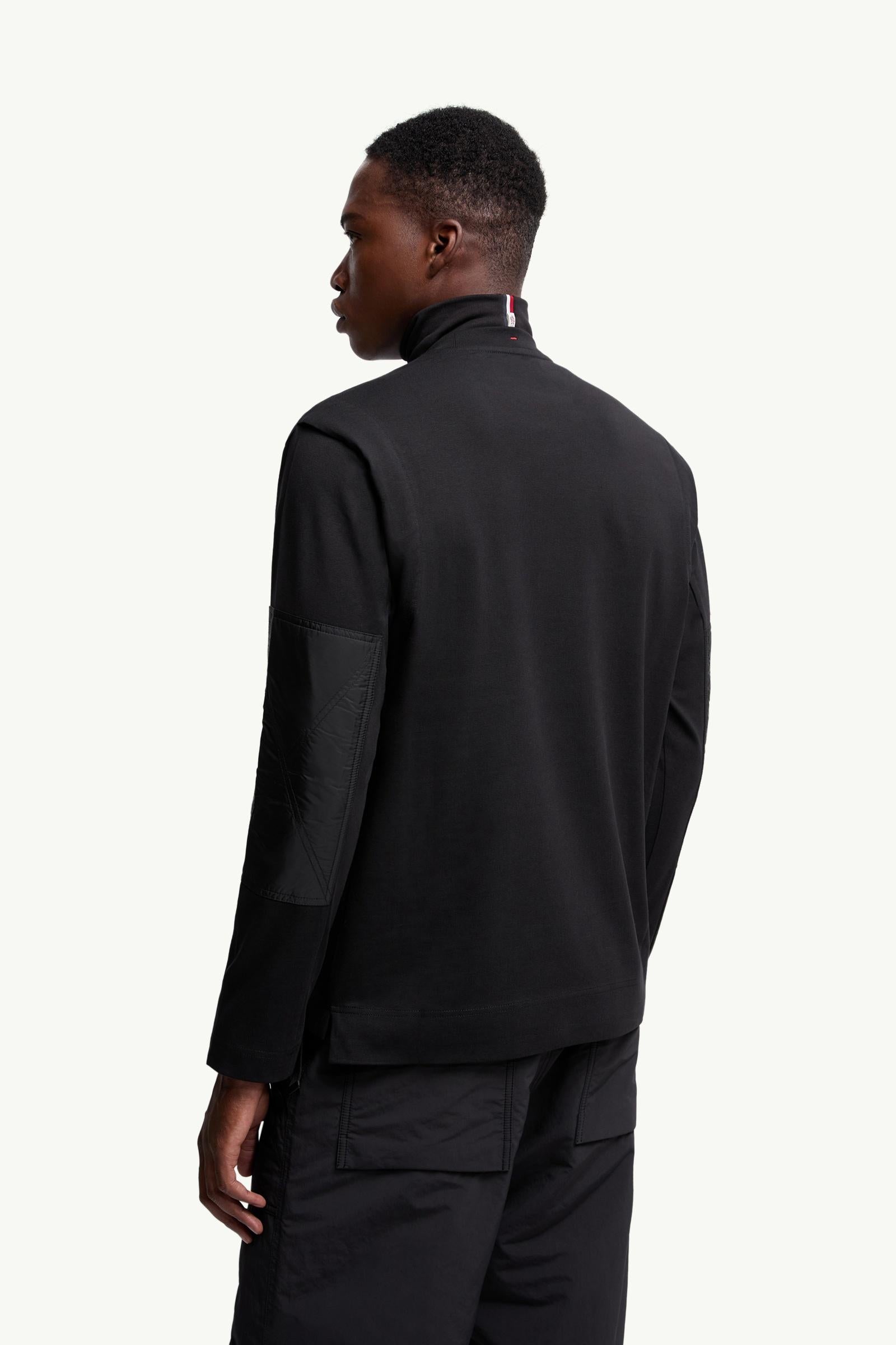 Moncler Logo Cotton Long Sleeve T-Shirt Black Black