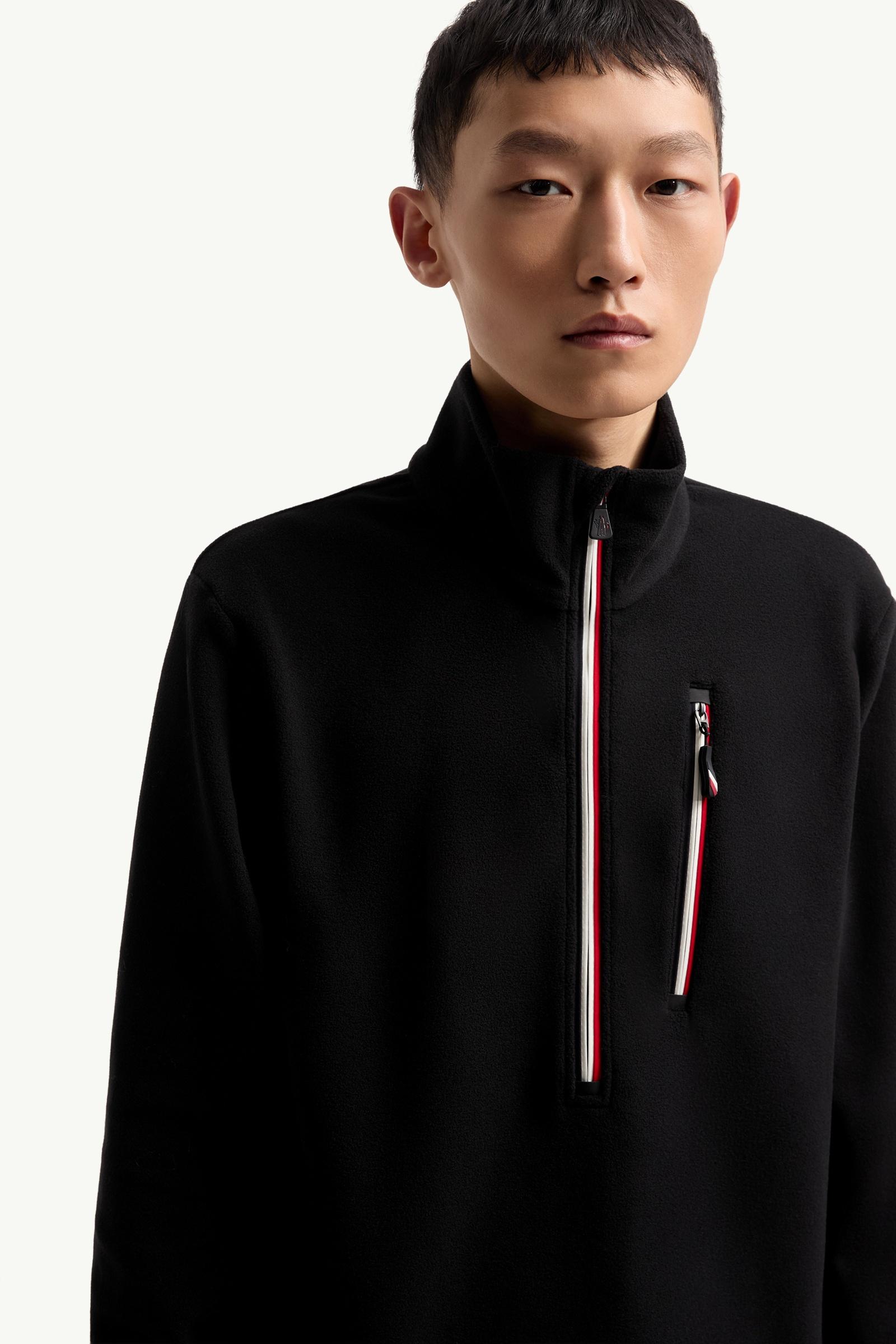 Moncler Half-Zip Turtleneck Black Black