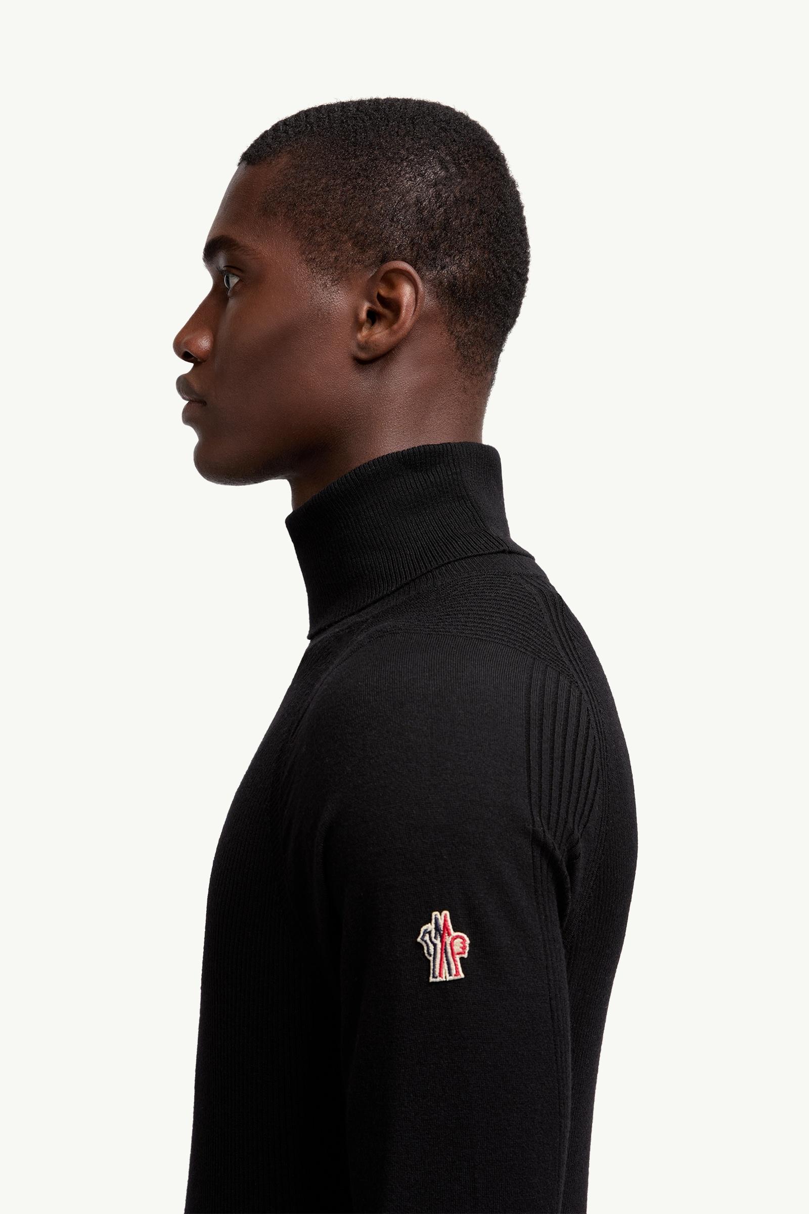 Moncler Wool Blend Turtleneck Sweater Black Black