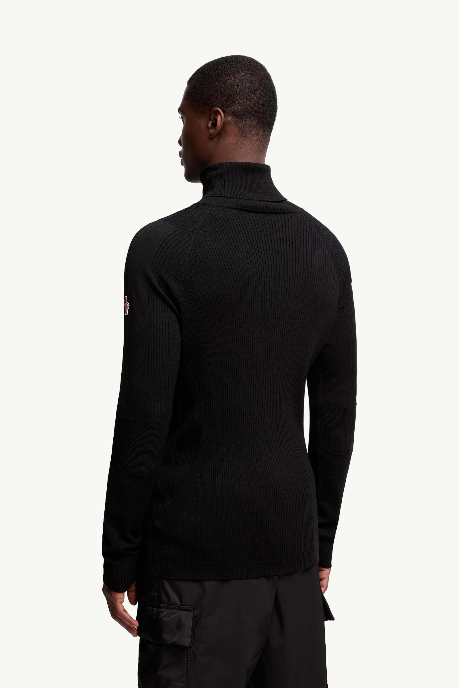 Moncler Wool Blend Turtleneck Sweater Black Black