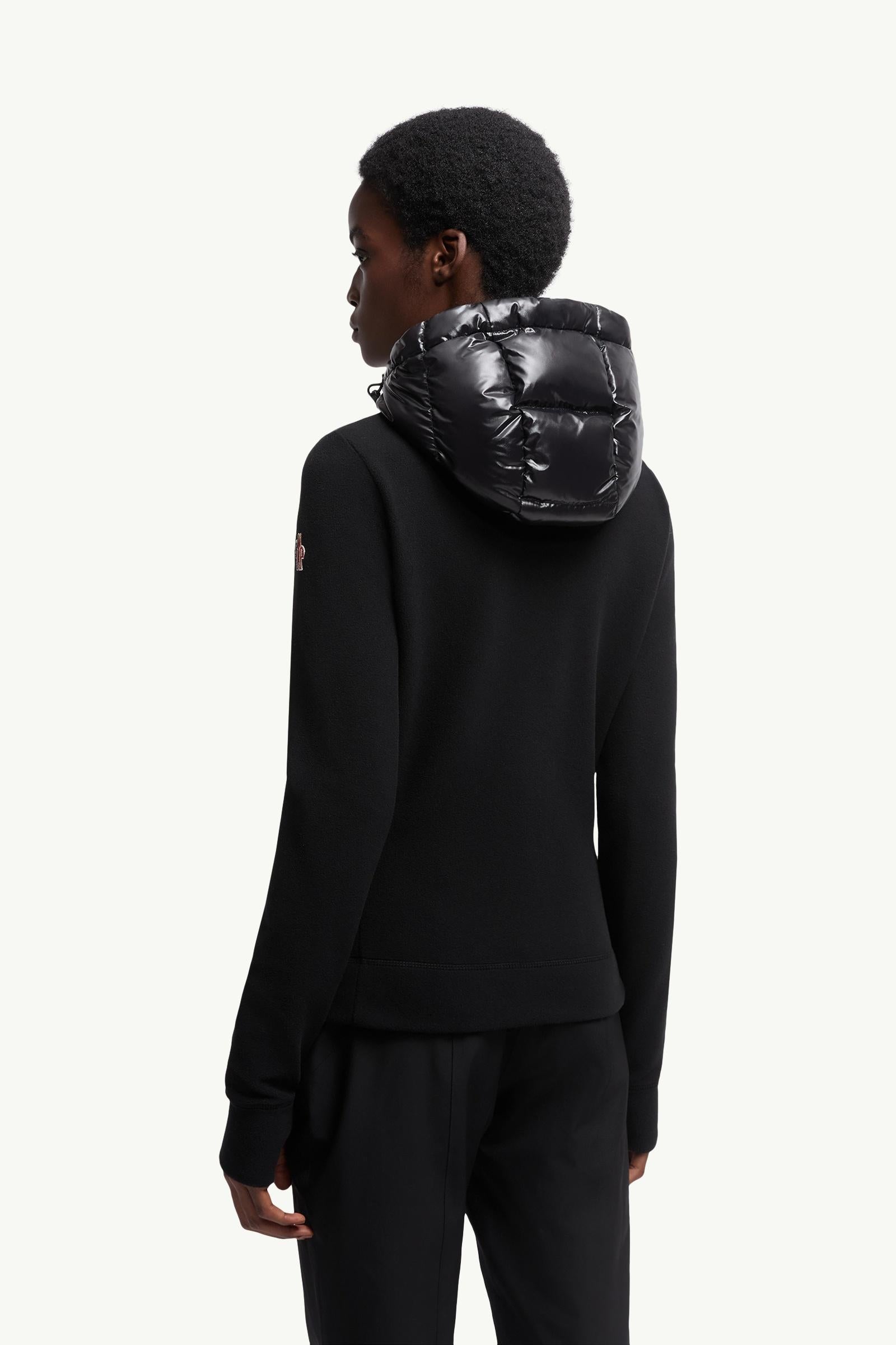 Moncler Padded Zip-Up Hoodie Black Black