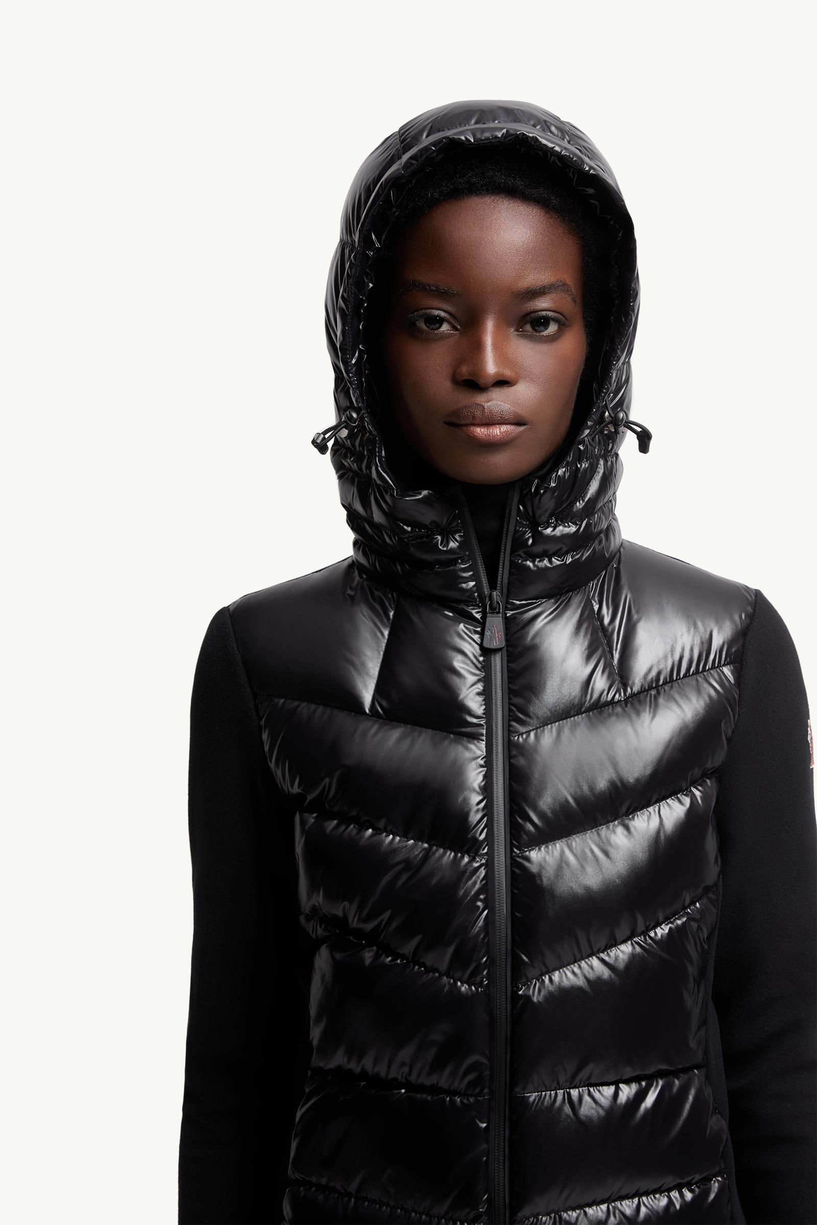 Moncler Padded Zip-Up Hoodie Black Black
