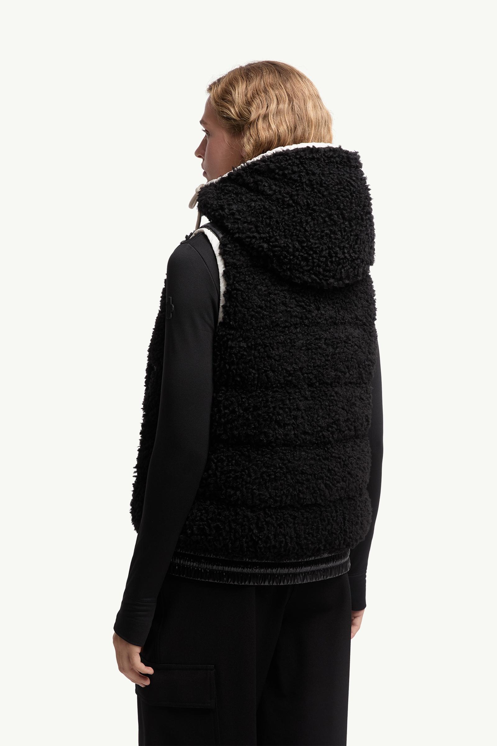 Moncler Teddy Hooded Insulated Vest Black Black