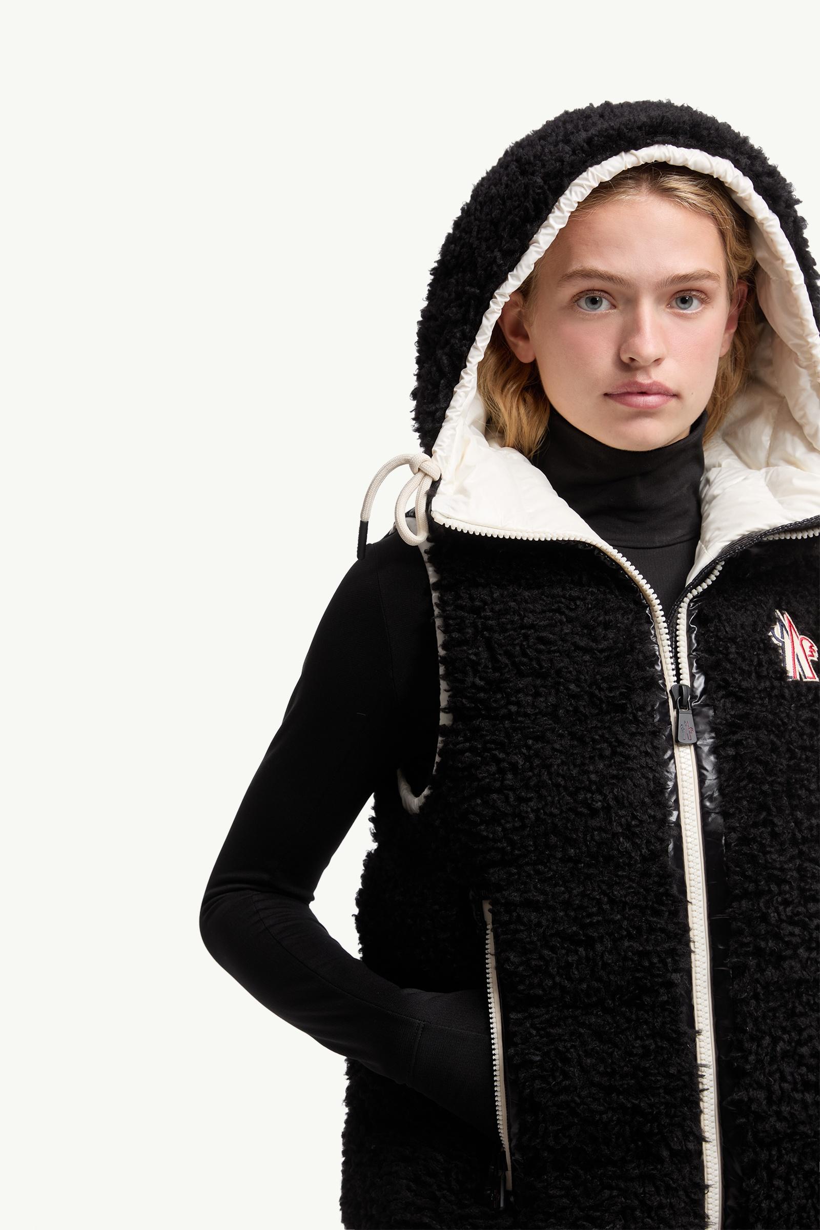 Moncler Teddy Hooded Insulated Vest Black Black