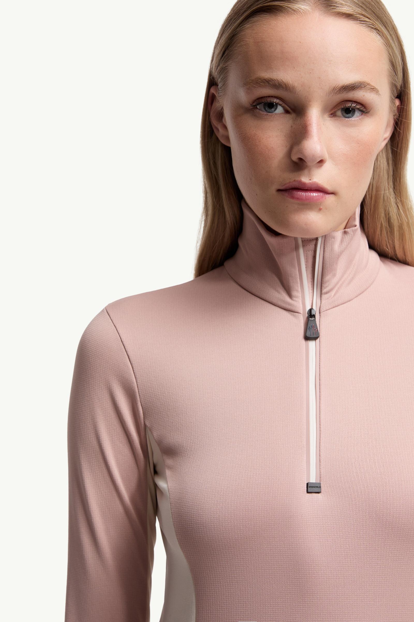 Moncler Polartec® Half-Zip Turtleneck Pink Pink