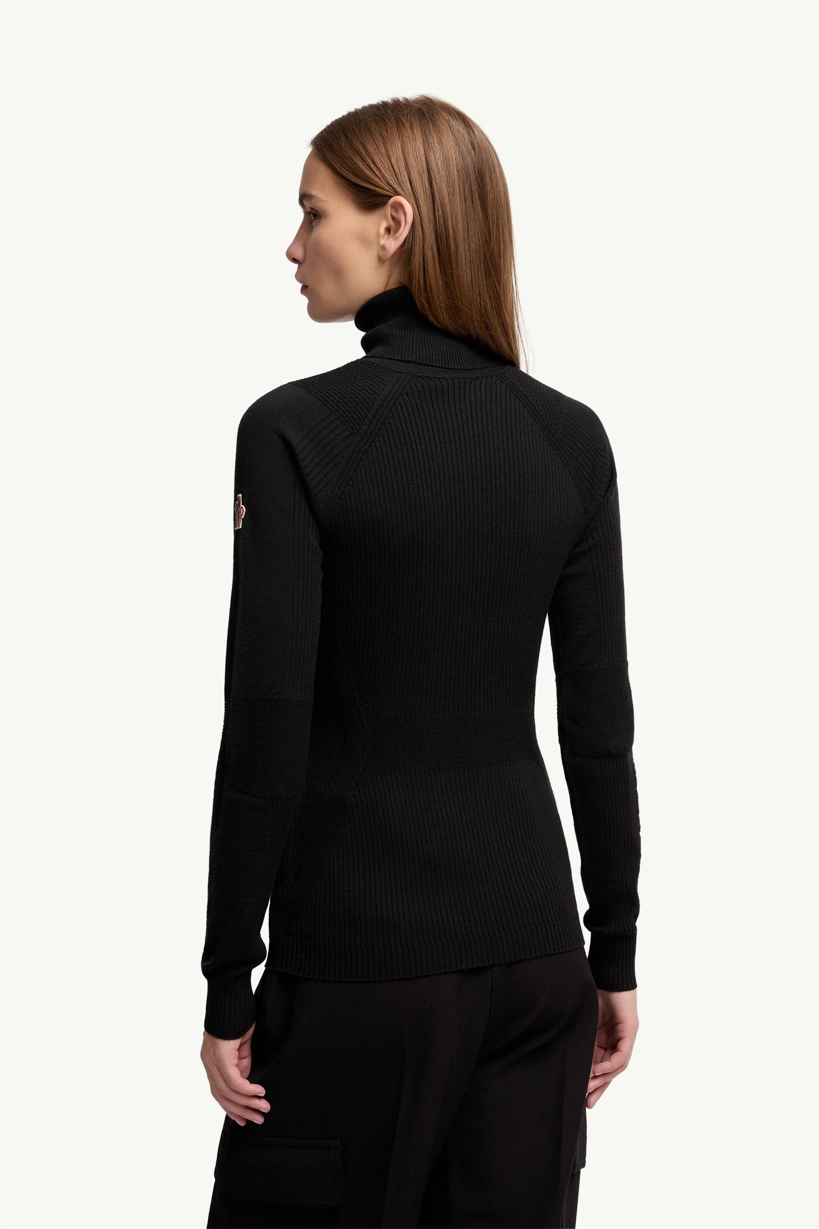 Moncler Wool Blend Turtleneck Sweater Black Black