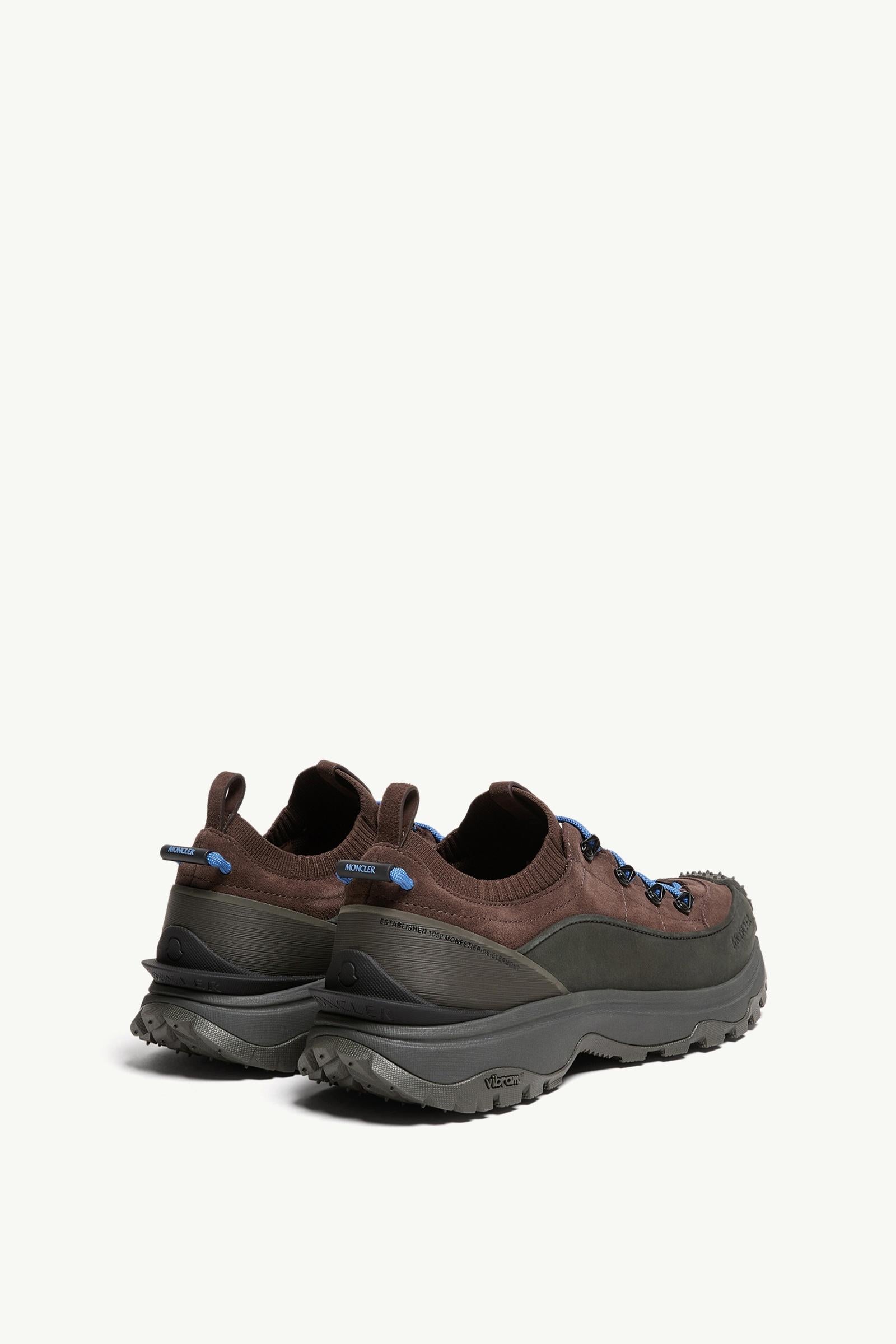 Moncler Trailgrip Lite3 Suede Sneakers Brown