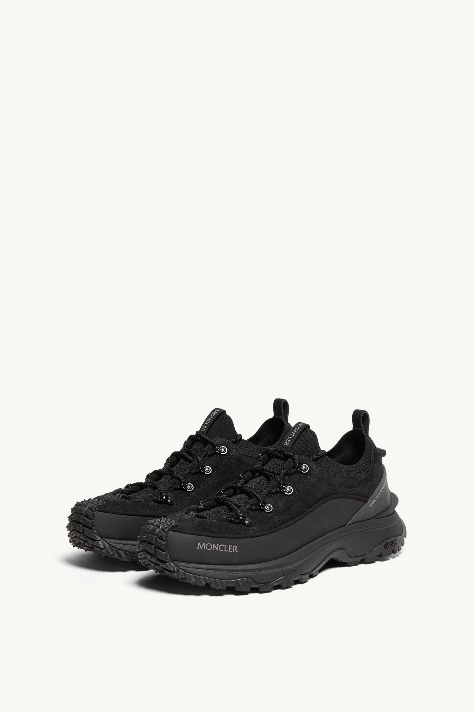 Moncler Trailgrip Lite3 Suede Sneakers Black