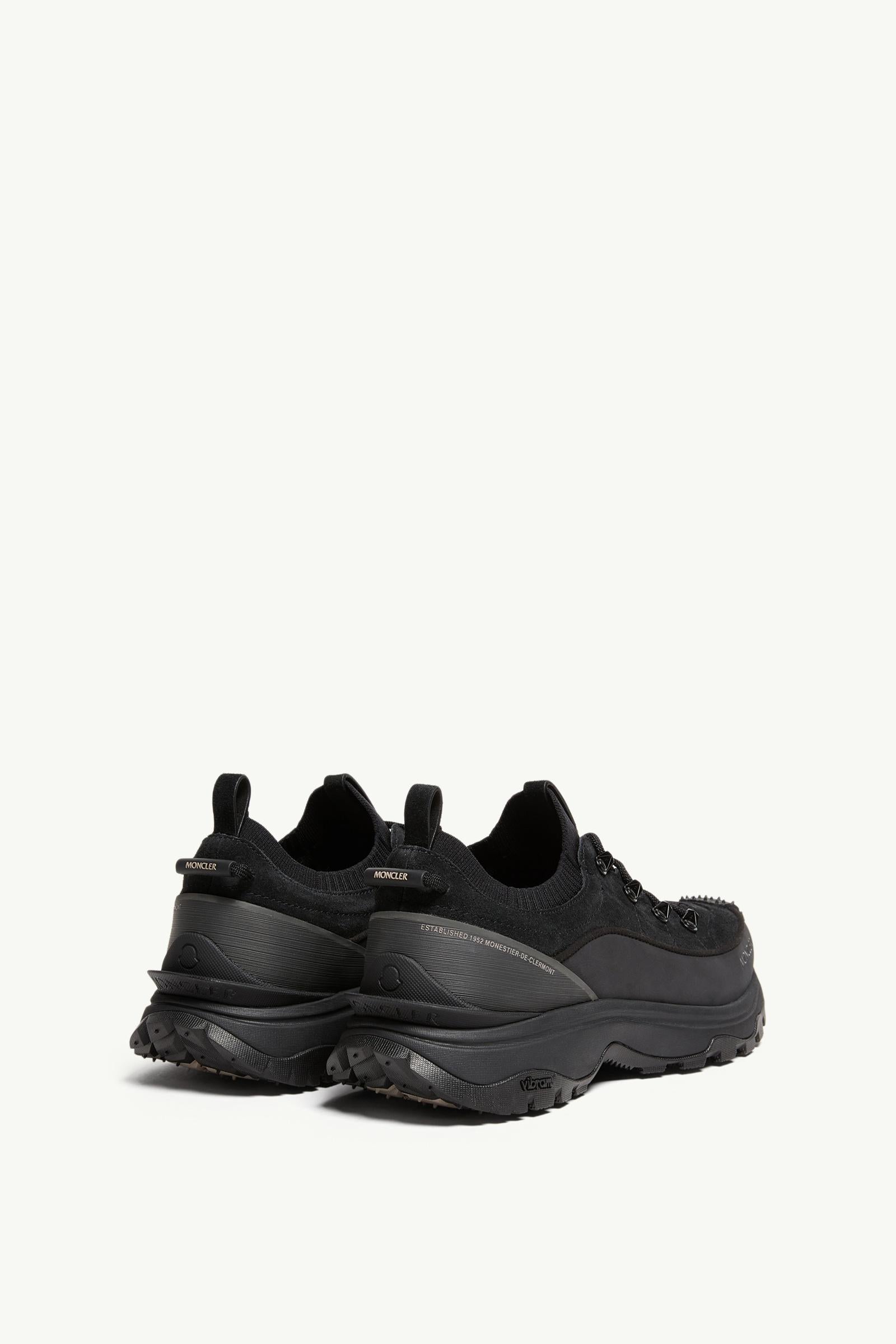 Moncler Trailgrip Lite3 Suede Sneakers Black