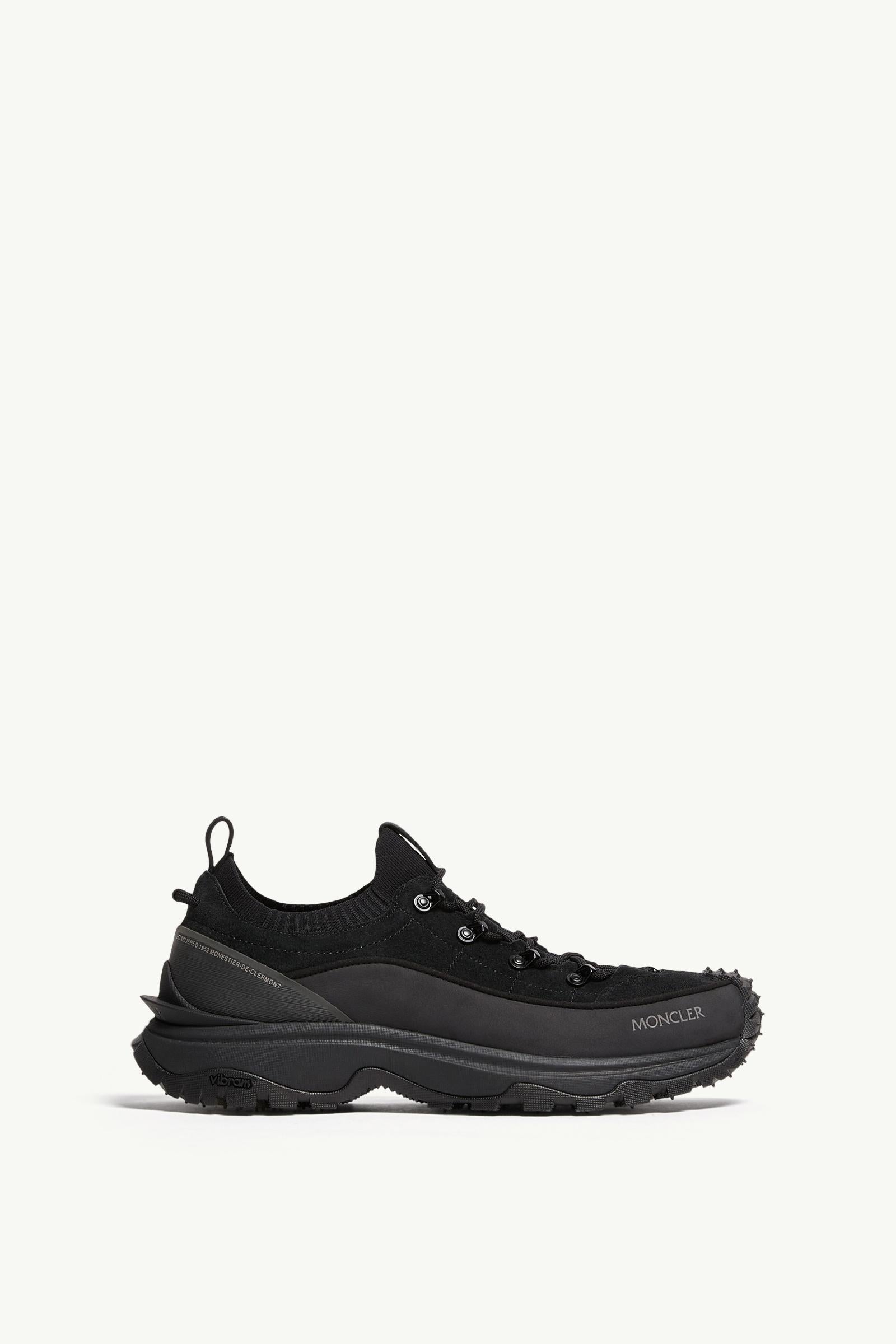 Moncler Trailgrip Lite3 Suede Sneakers Black