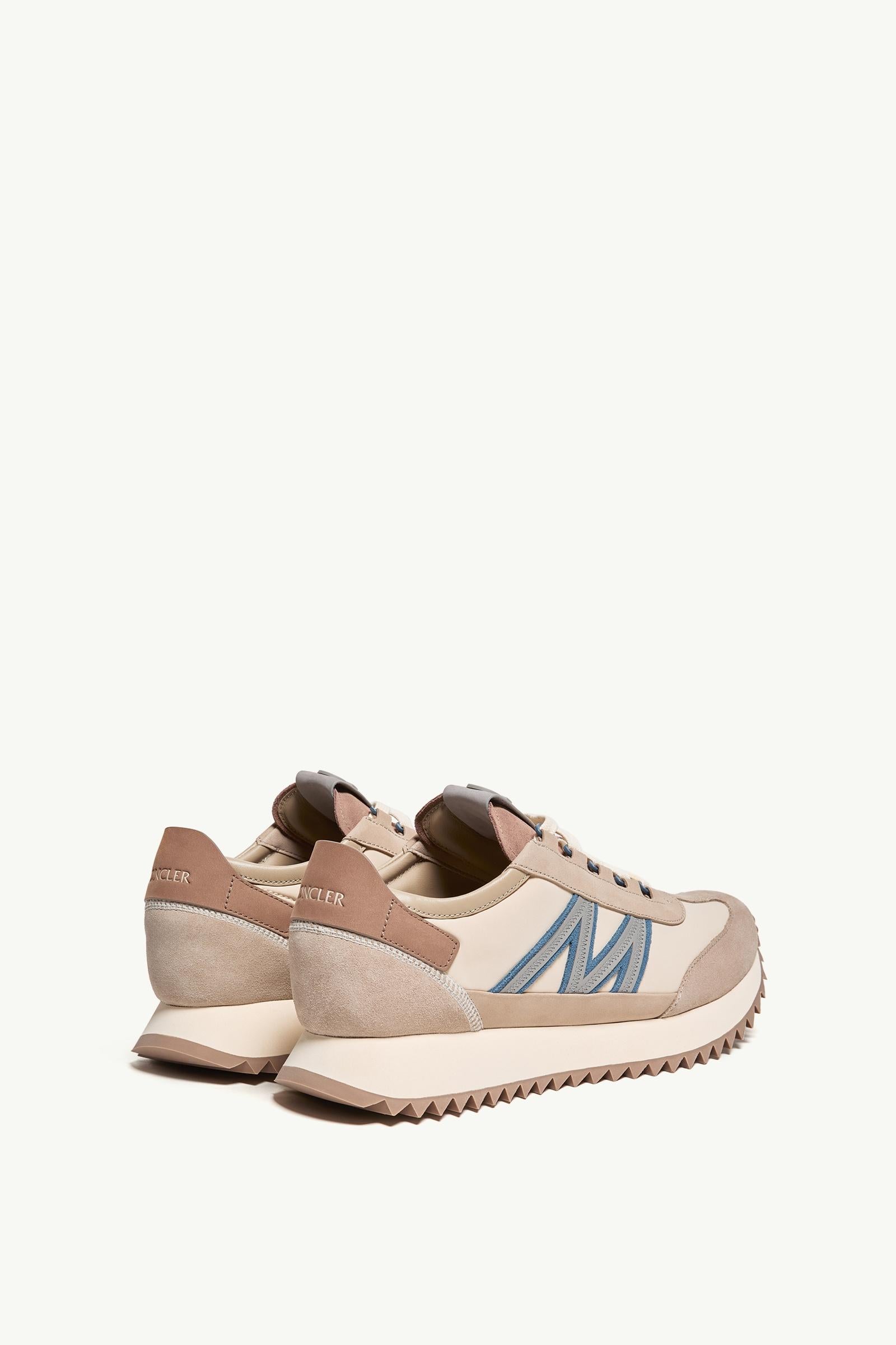 Moncler Pacey2 Suede & Nubuck Sneakers Beige