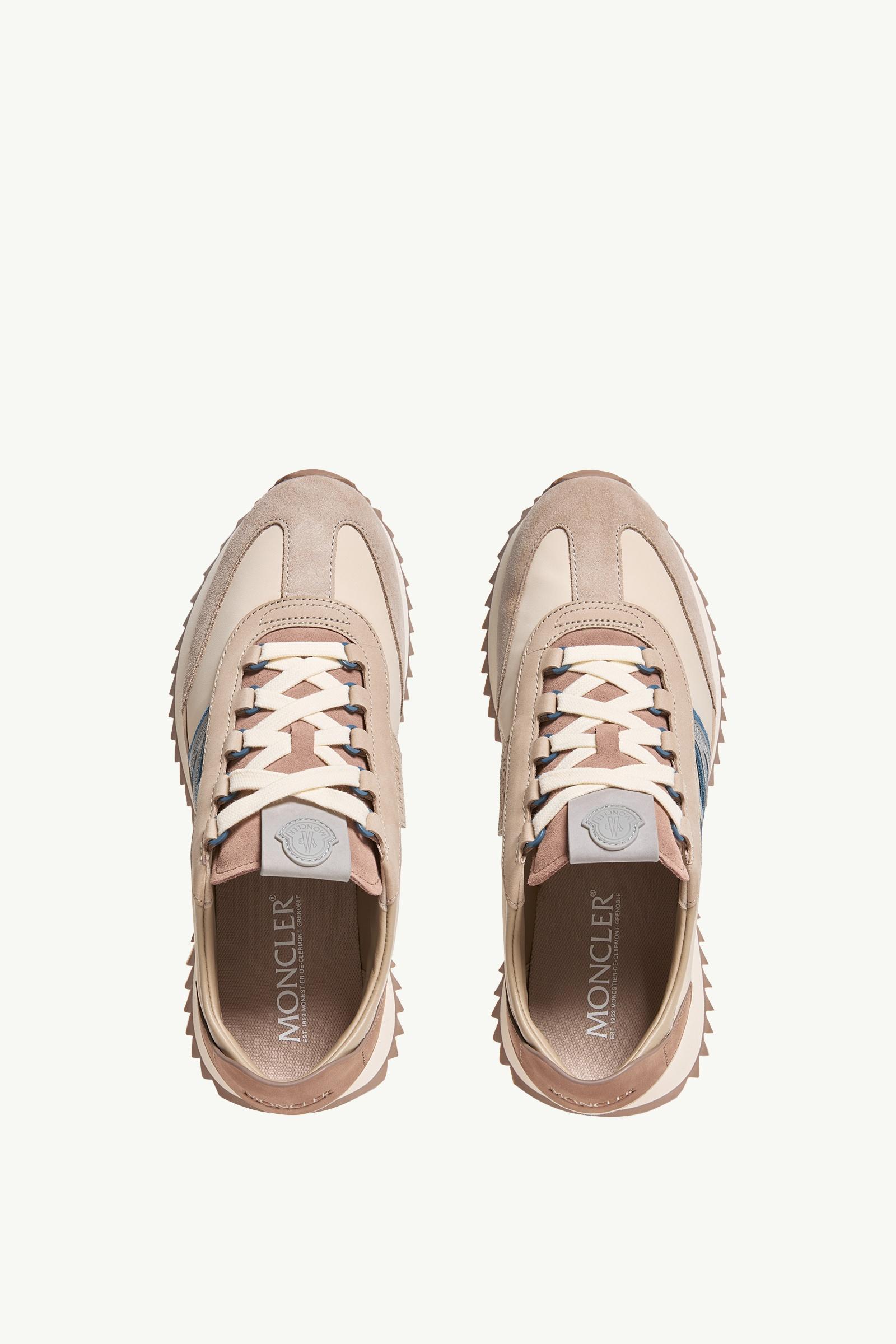 Moncler Pacey2 Suede & Nubuck Sneakers Beige