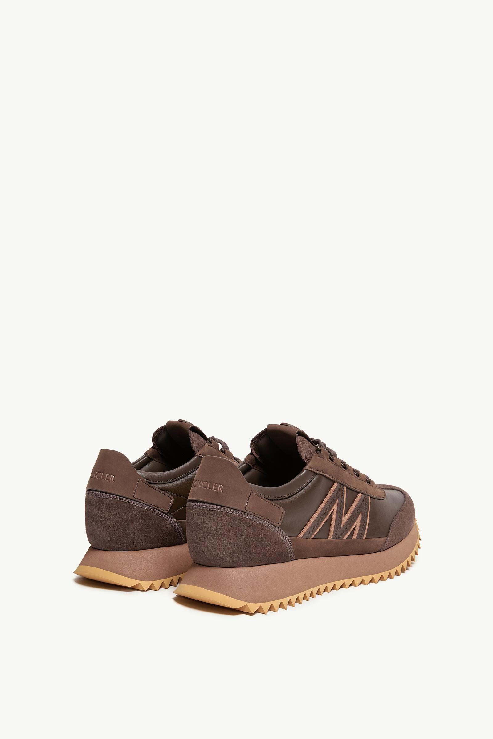 Moncler Pacey2 Suede & Nubuck Sneakers Brown