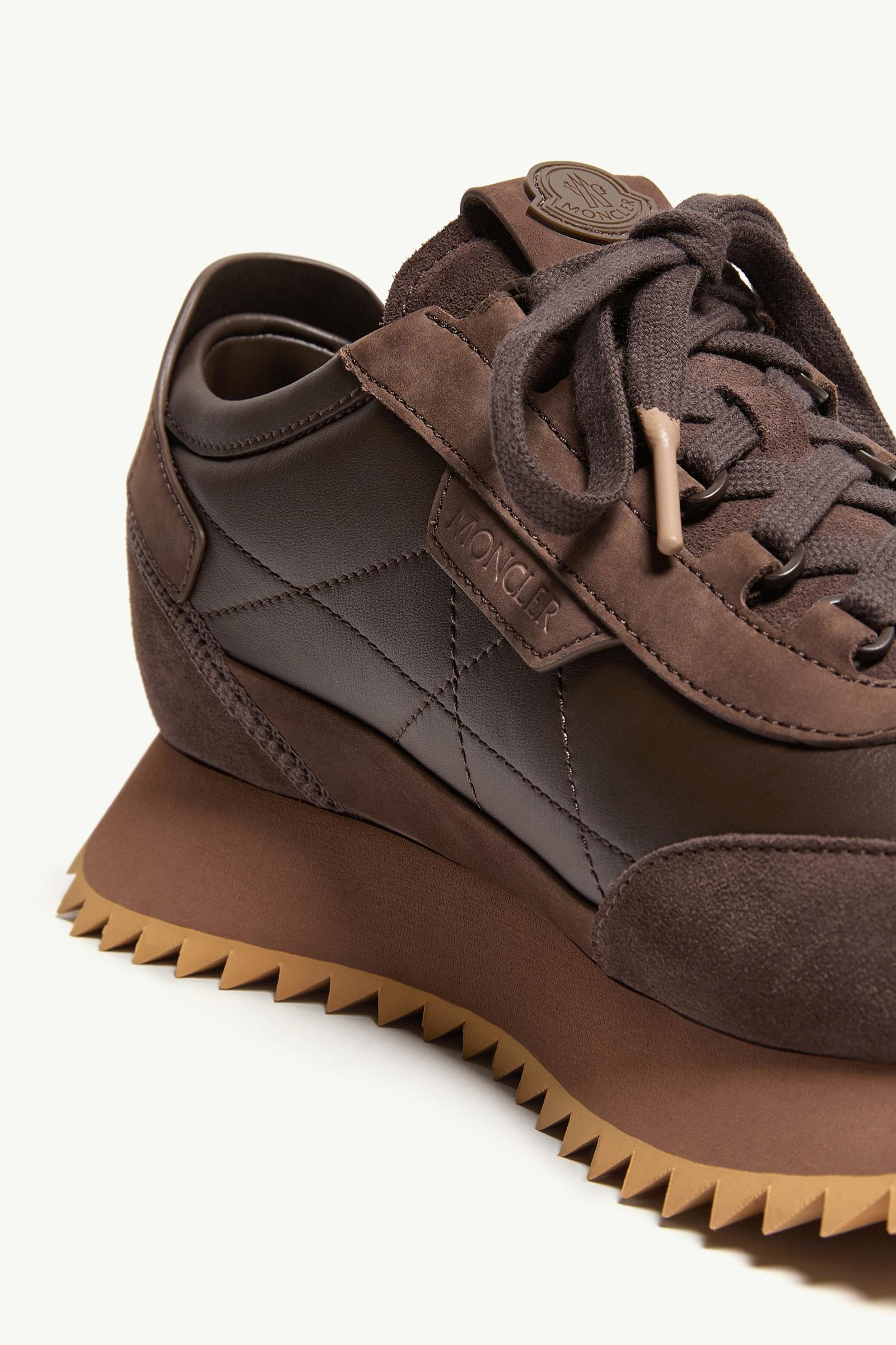 Moncler Pacey2 Suede & Nubuck Sneakers Brown